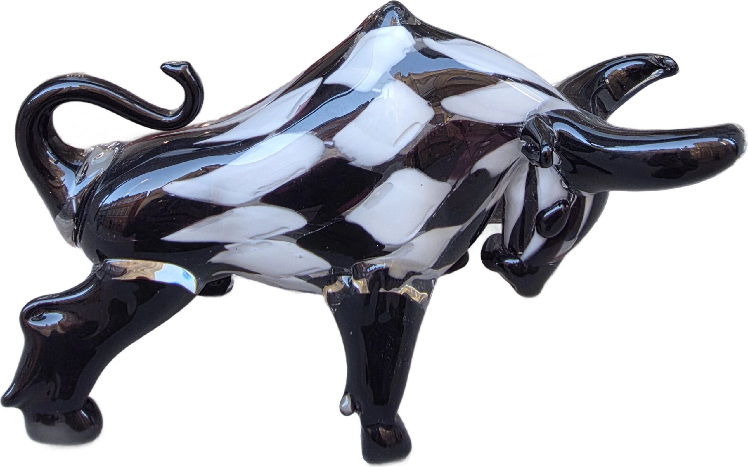 Figurka Byka w stylu Murano, 26 x 15 cm
