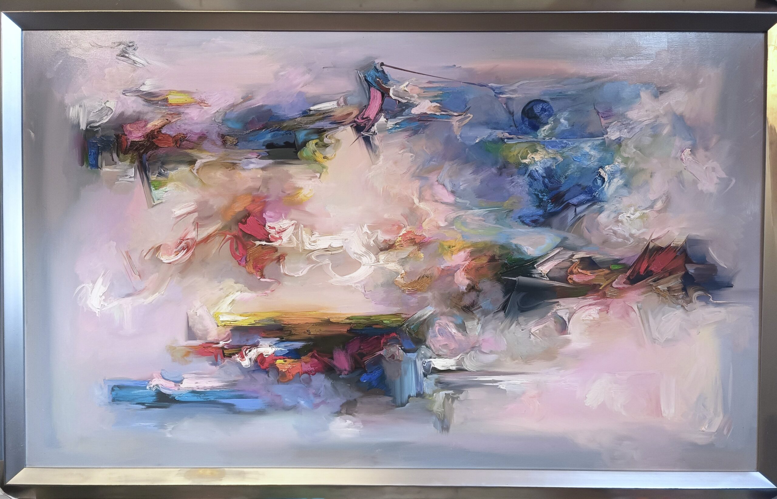 ZDZISŁAW MAJROWSKI 'Kompozycja' olej, płótno, 105x175cm