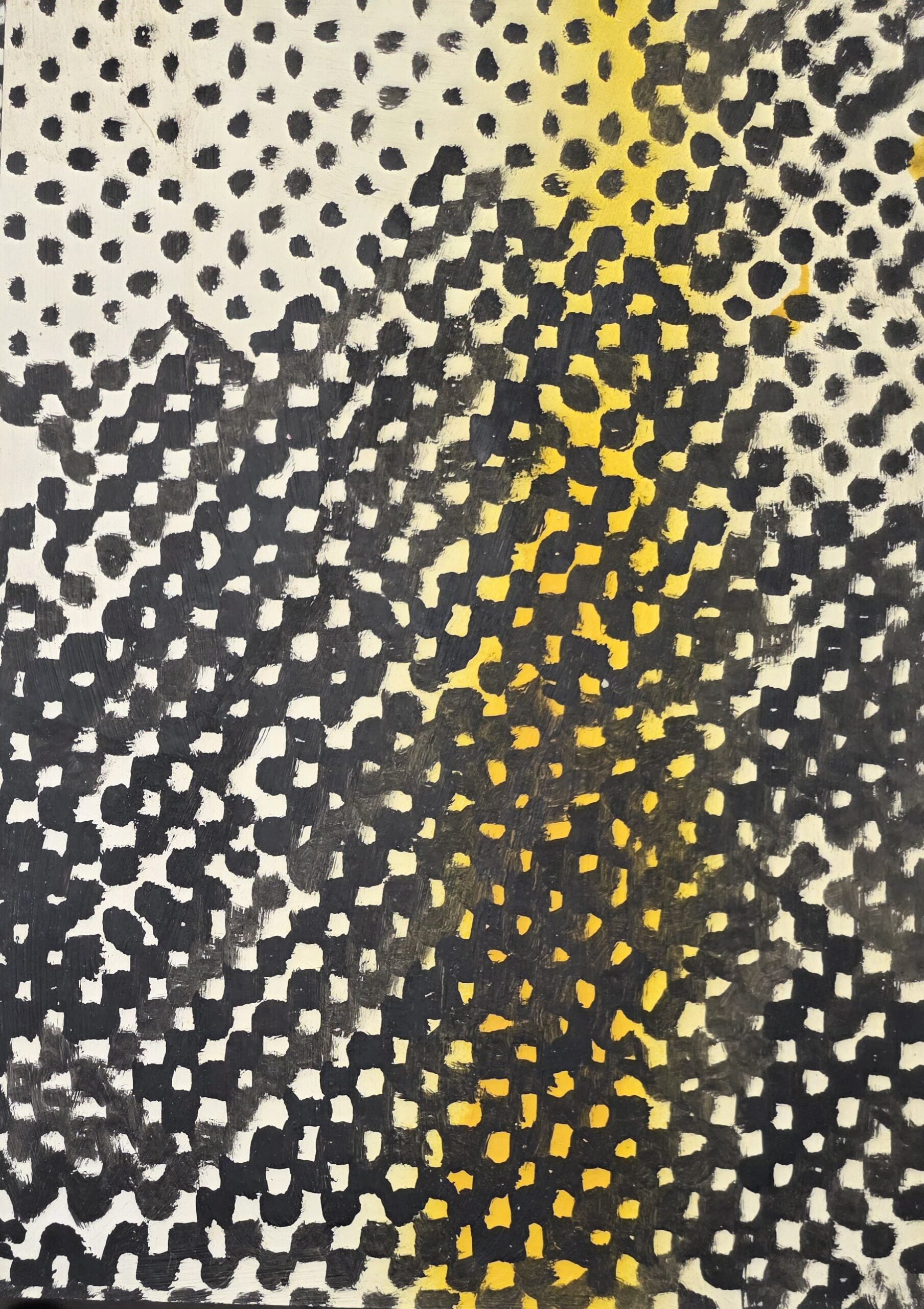 PIOTR MŁODOŻENIEC 'Kompozycja Abstrakcyjna II', akryl, papier 50x35cm