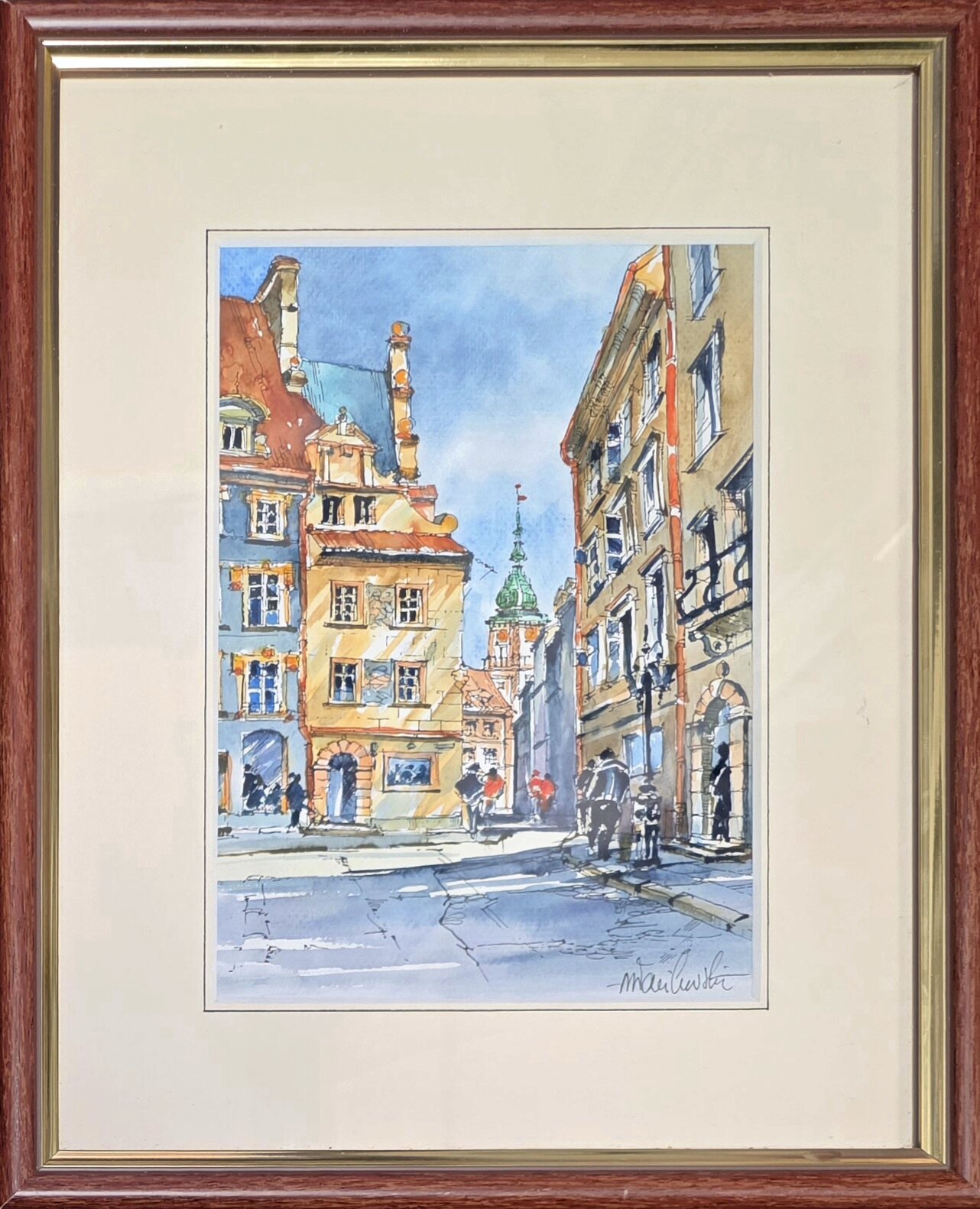 ANDRZEJ WASILEWSKI 'Warszawa' akwarela, papier 20,5x14,5cm