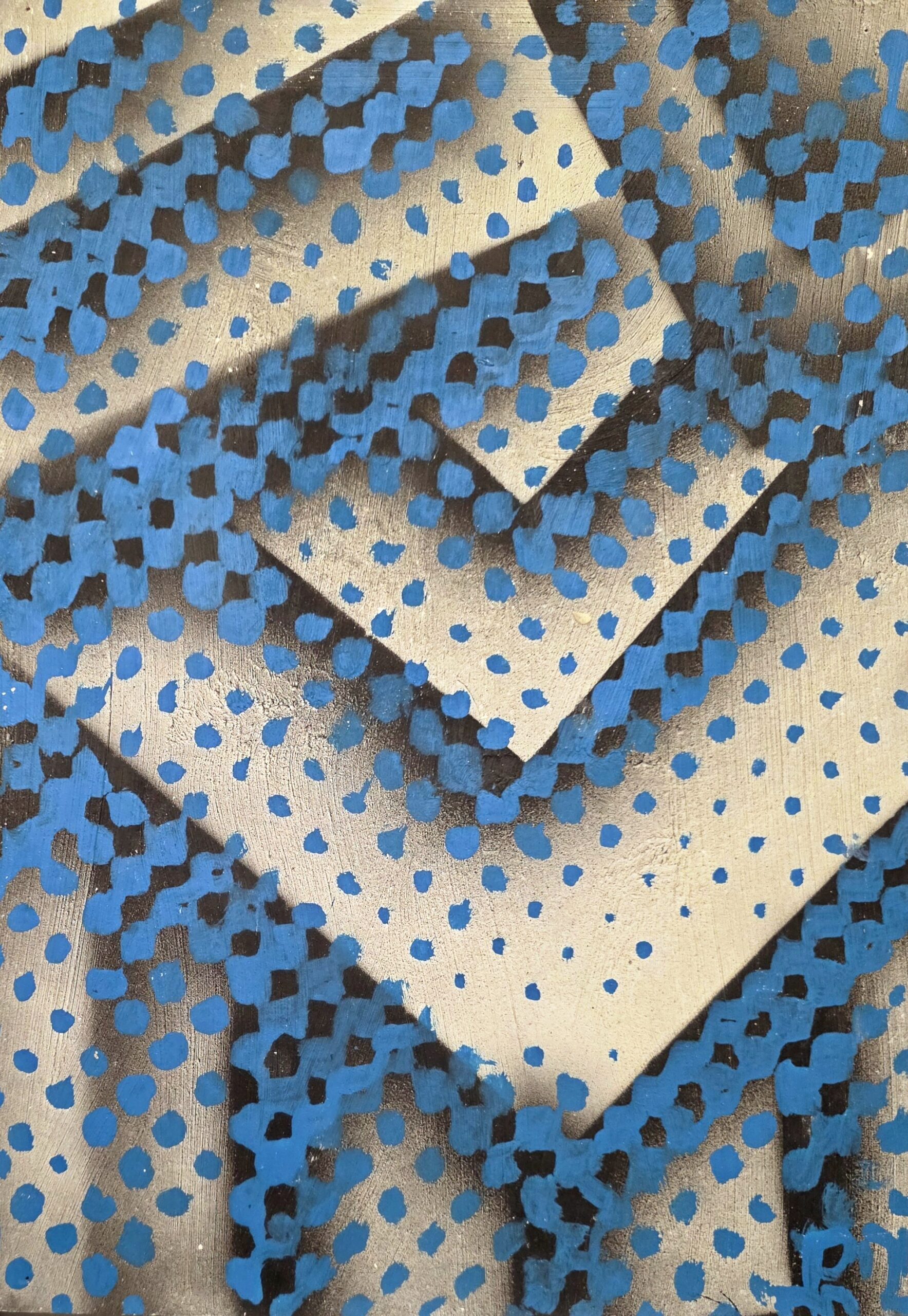 PIOTR MŁODOŻENIEC 'Kompozycja Abstrakcyjna XIV', akryl, papier 50x35cm