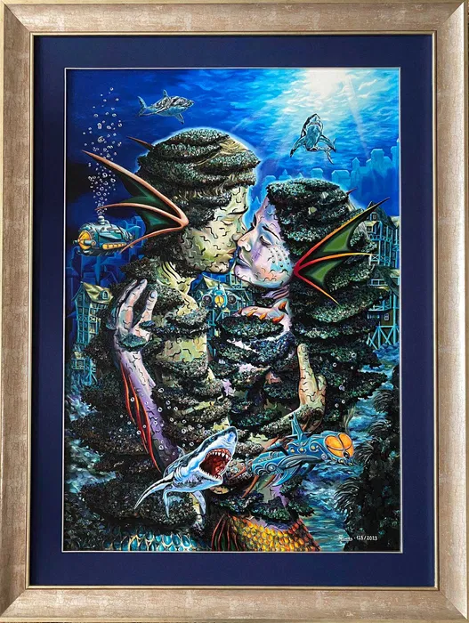 KRZYSZTOF ŻYNGIEL 'Scena miłosna' olej, płótno, 100x70cm