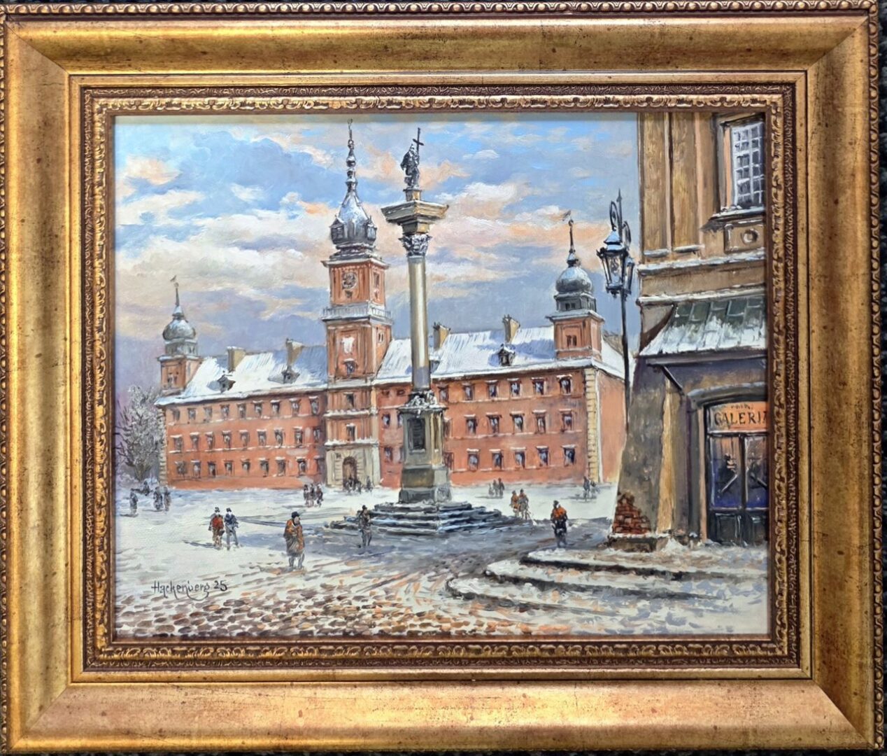 WITOLD HACKENBERG 'Warszawa', olej, płótno, 27x33cm