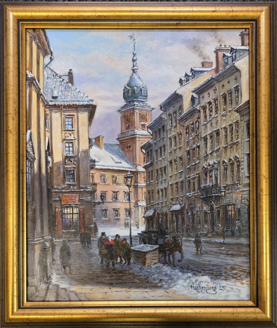 WITOLD HACKENBERG 'Warszawa', olej, płótno, 41x33cm