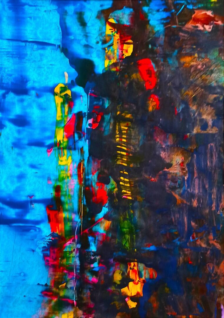 KRZYSZTOF IWANOWICZ 'DEPTH V' akryl, papier, 50x70cm