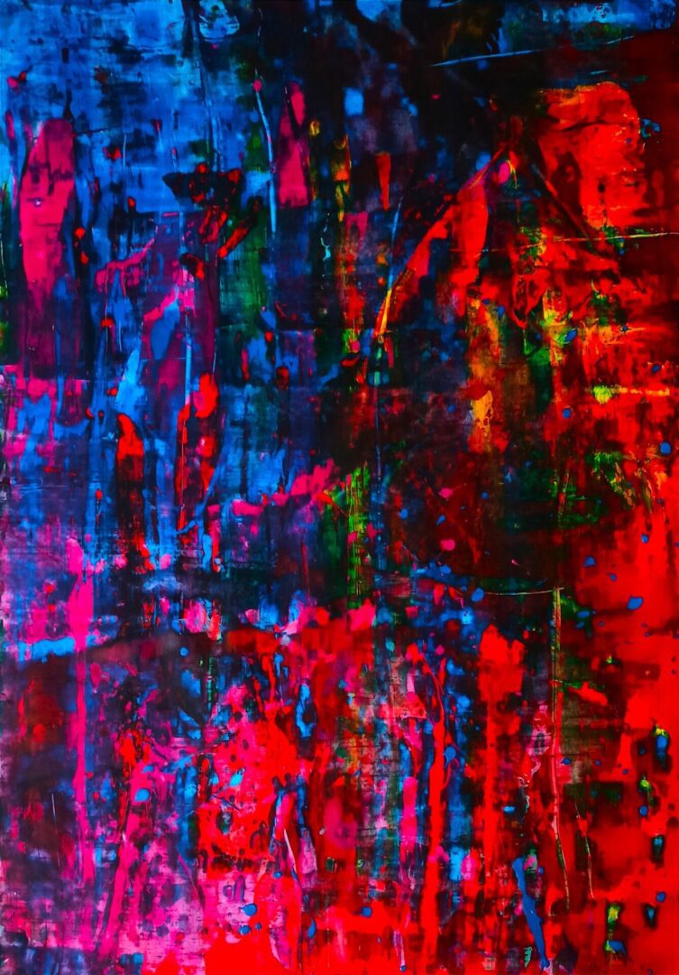 KRZYSZTOF IWANOWICZ 'UNDER IV' akryl, papier, 70x100cm