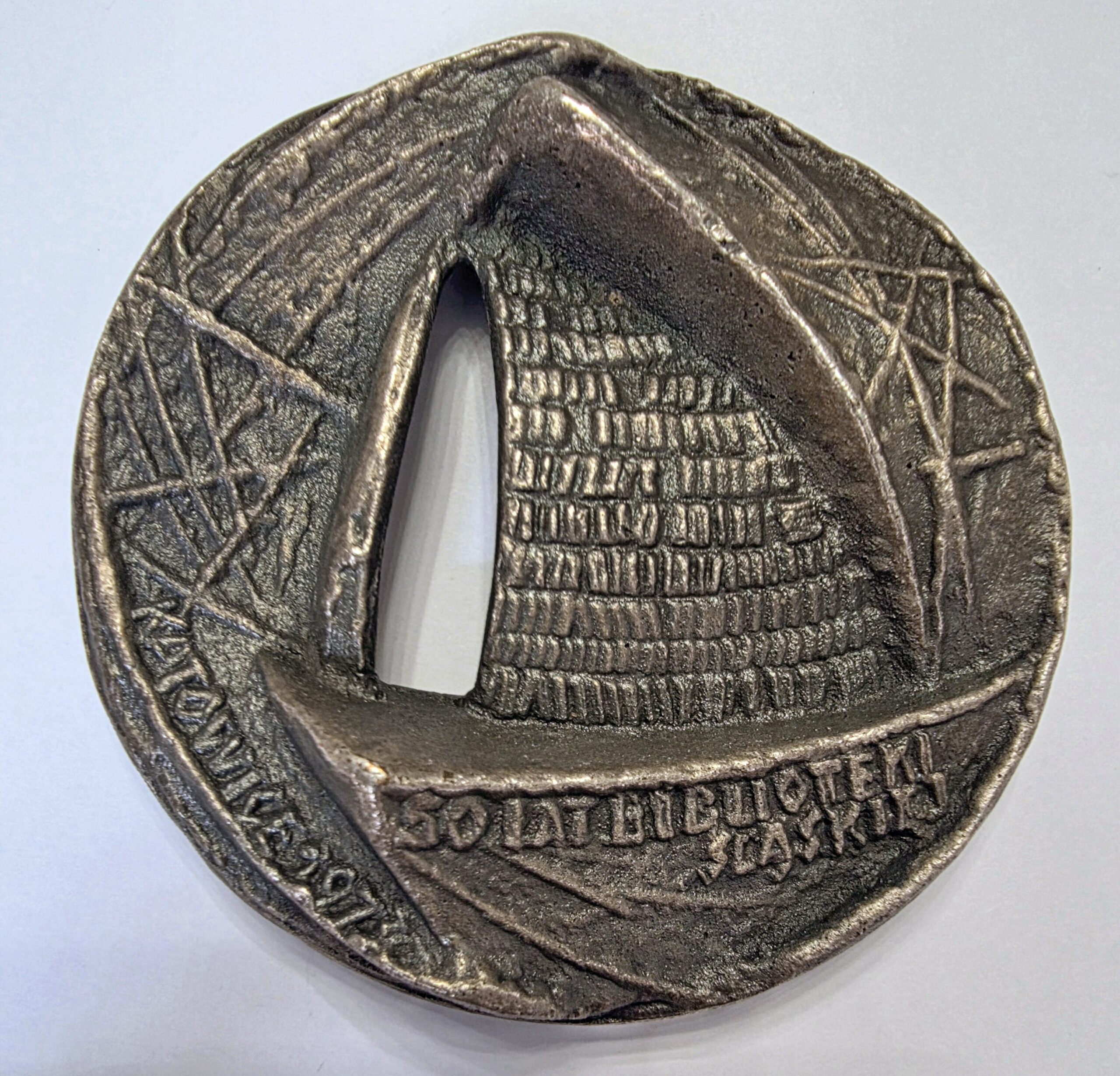 BRONISŁAW CHROMY 'Medal - 50 LAT BIBLIOTEKI ŚLĄSKIEJ, KATOWICE 1973'