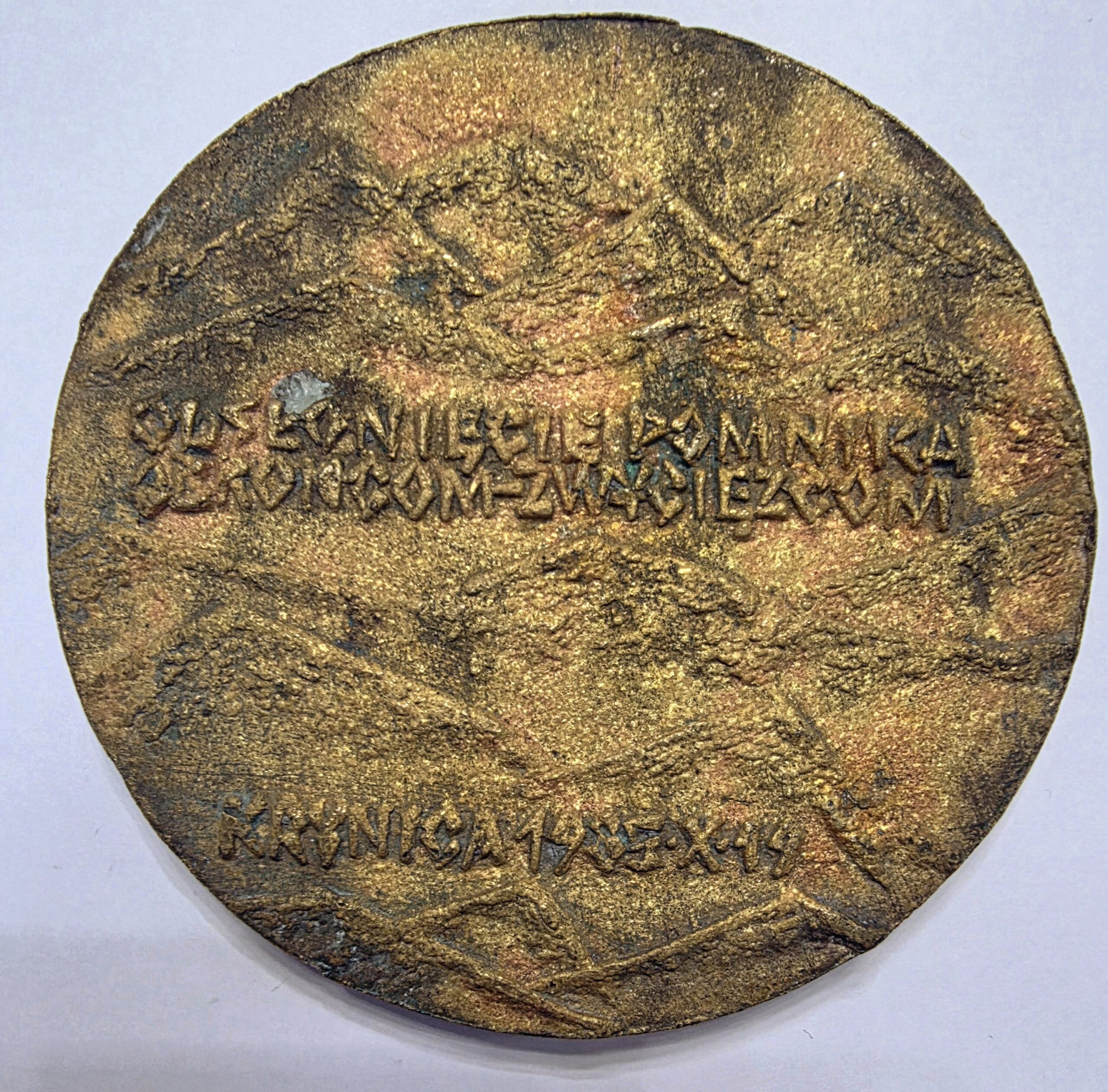 BRONISŁAW CHROMY 'Medal - ODSŁONIĘCIE POMNIKA OBROŃCOM-ZWYCIĘZCOM / KRYNICA 1985-X-19'