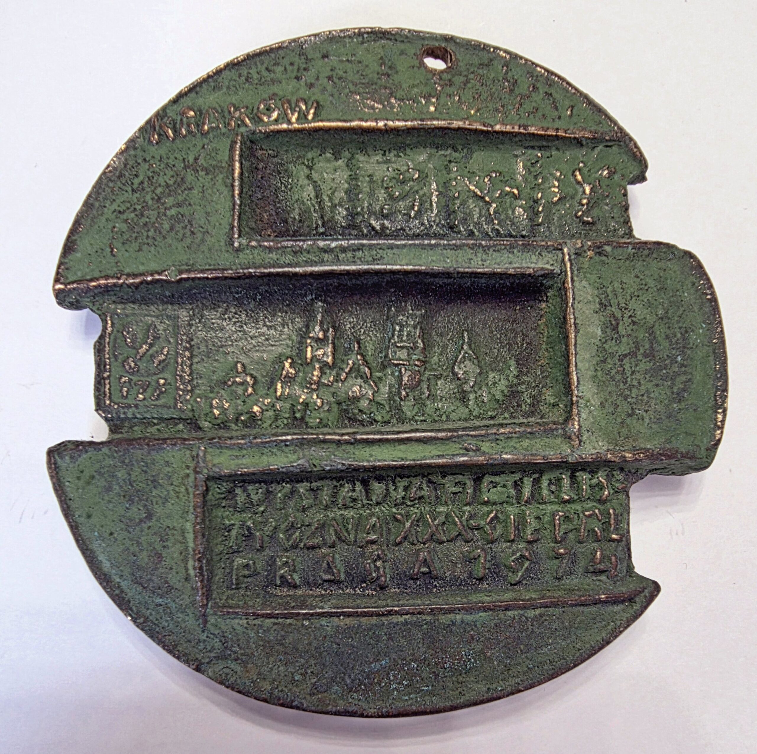 BRONISŁAW CHROMY 'Medal - KRAKÓW - WYSTAWA FILATELISTYCZNA XXX-CIE PRL, PRAGA 1974'