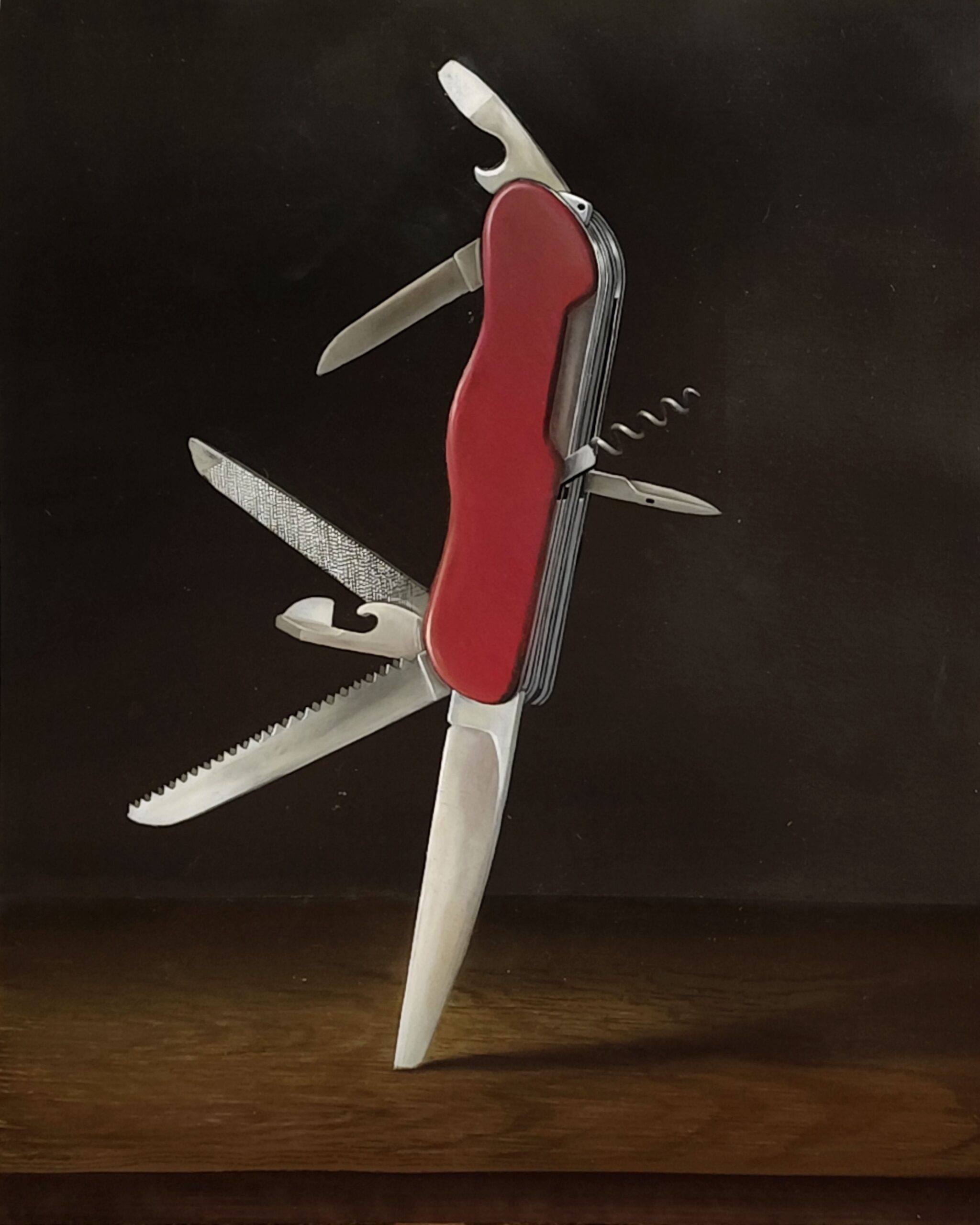 ANNA JASKULSKA 'Scyzoryk' akryl, płótno 30x24cm