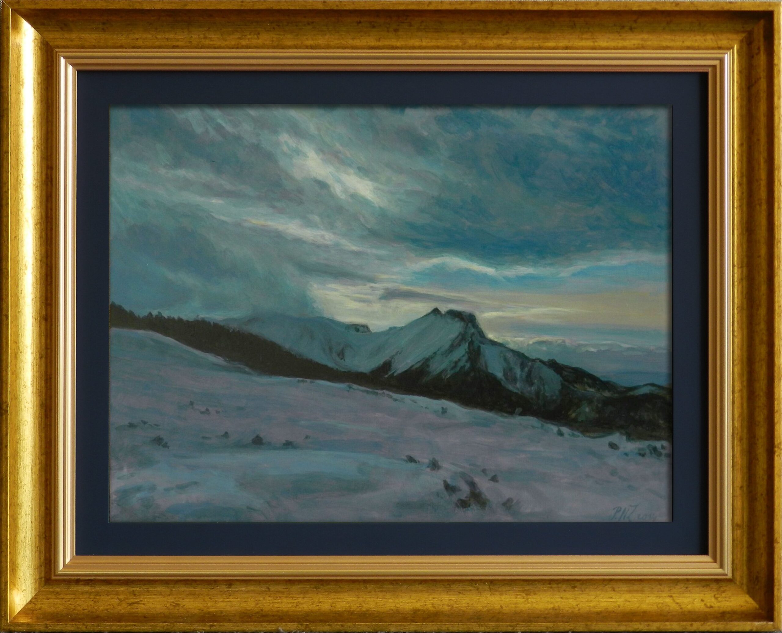 PATRYCJA NOVAK-ZEMPLIŃSKA 'Giewont 2014' olej, płyta, 30x40cm