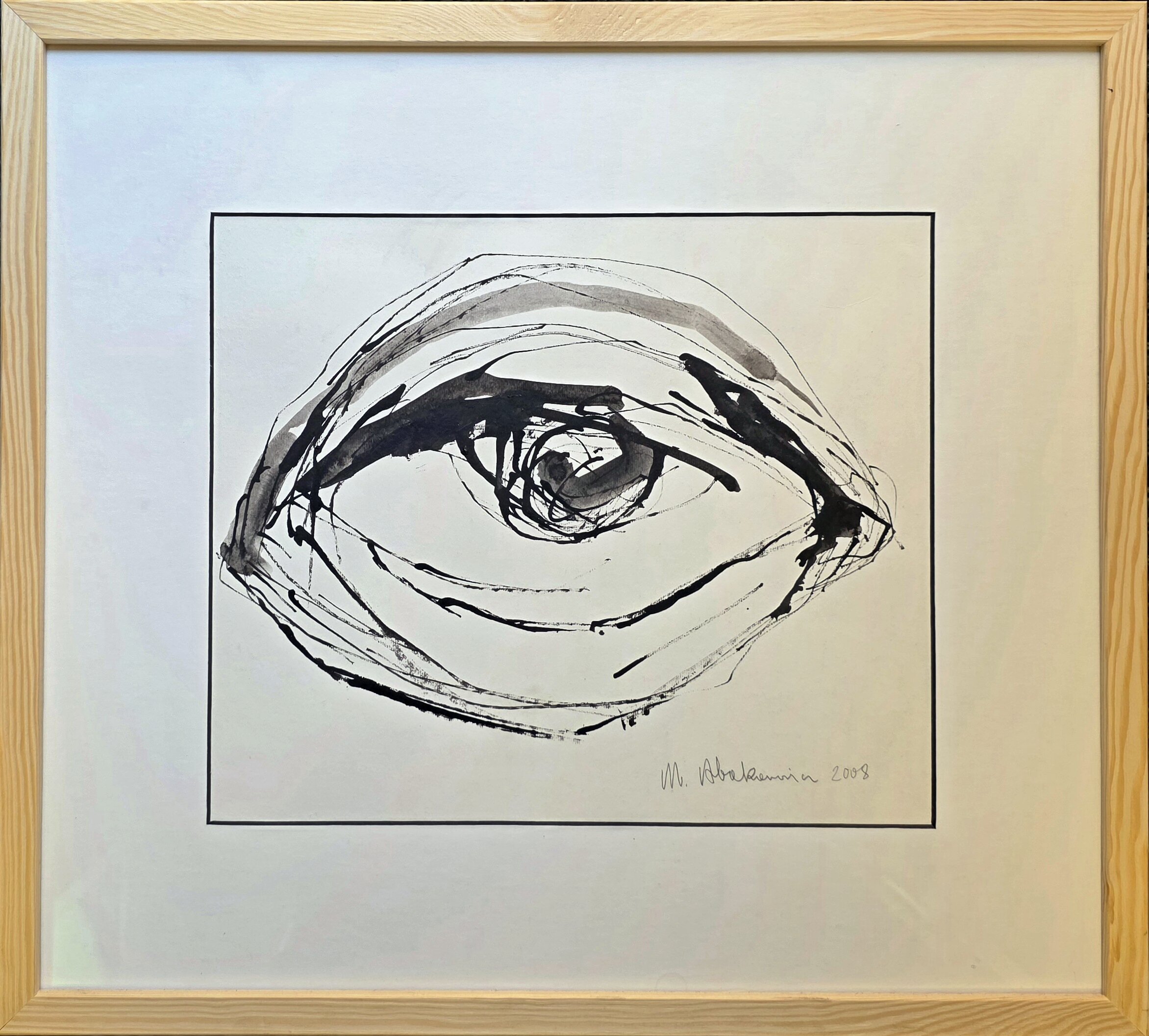 MAGDALENA ABAKANOWICZ 'Oko, 2008', tusz, papier, 27,5x32,5cm