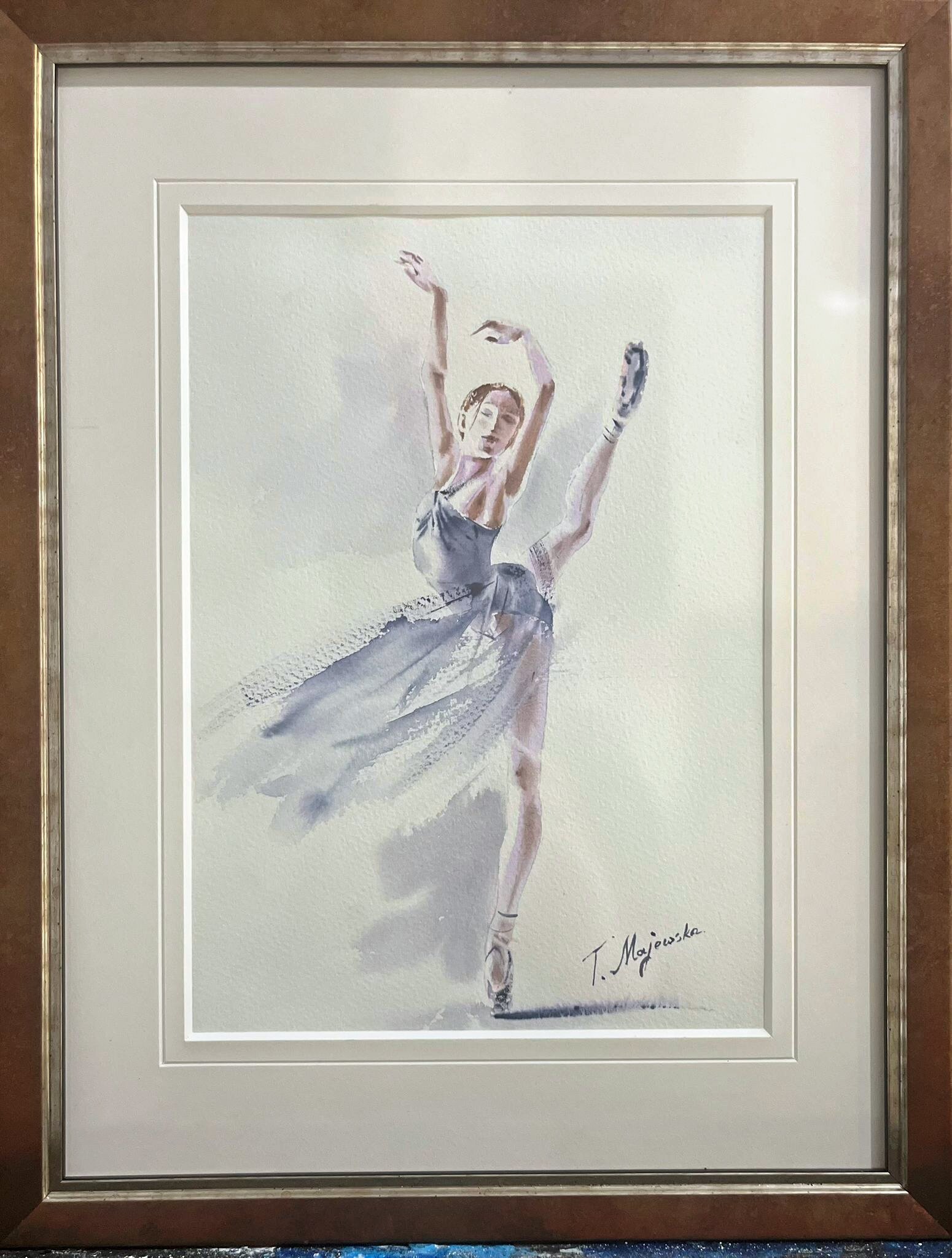 TATIANA MAJEWSKA 'Ballerina 1', akwarela, papier, A4