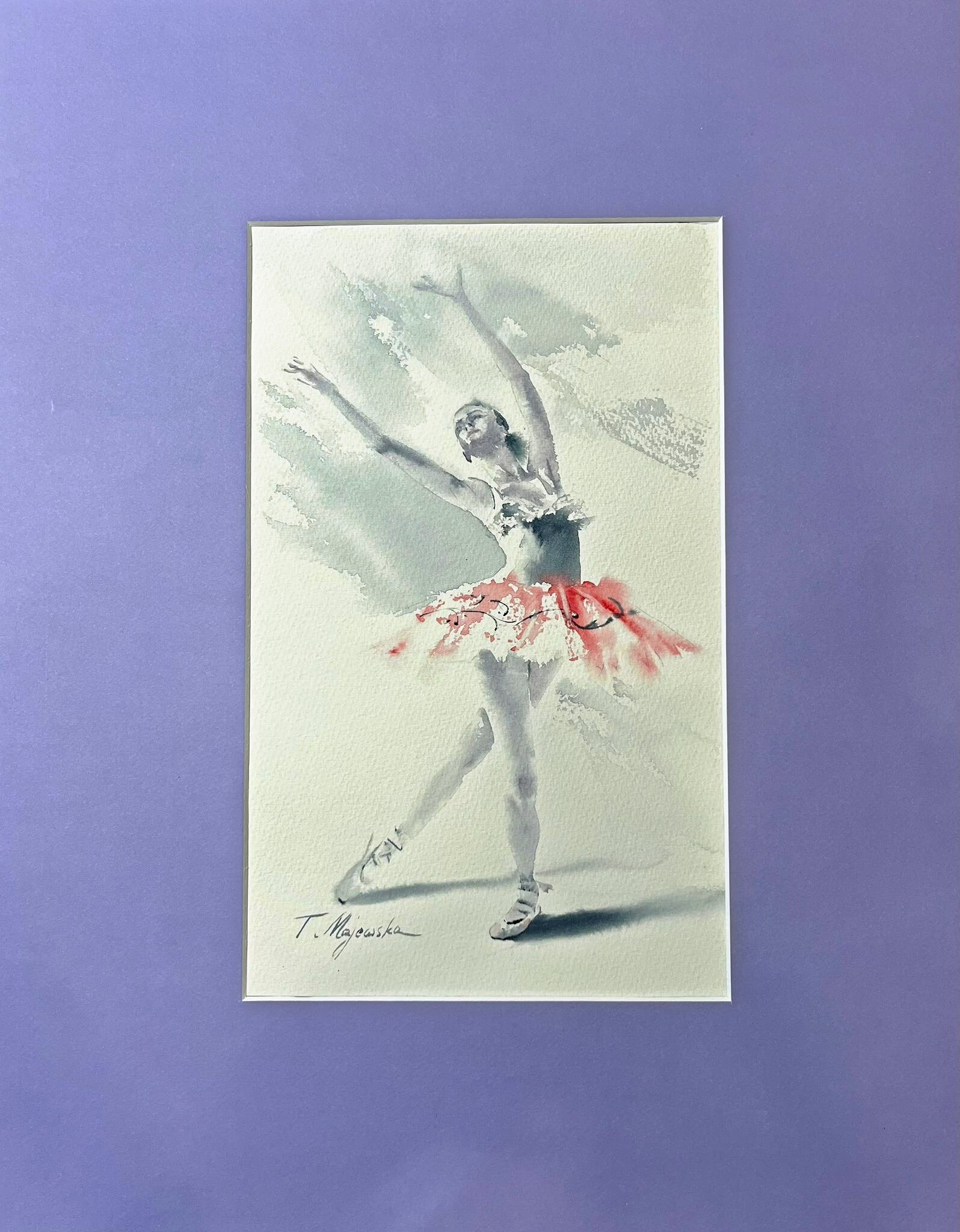 TATIANA MAJEWSKA 'Ballerina 5', akwarela, papier, A3