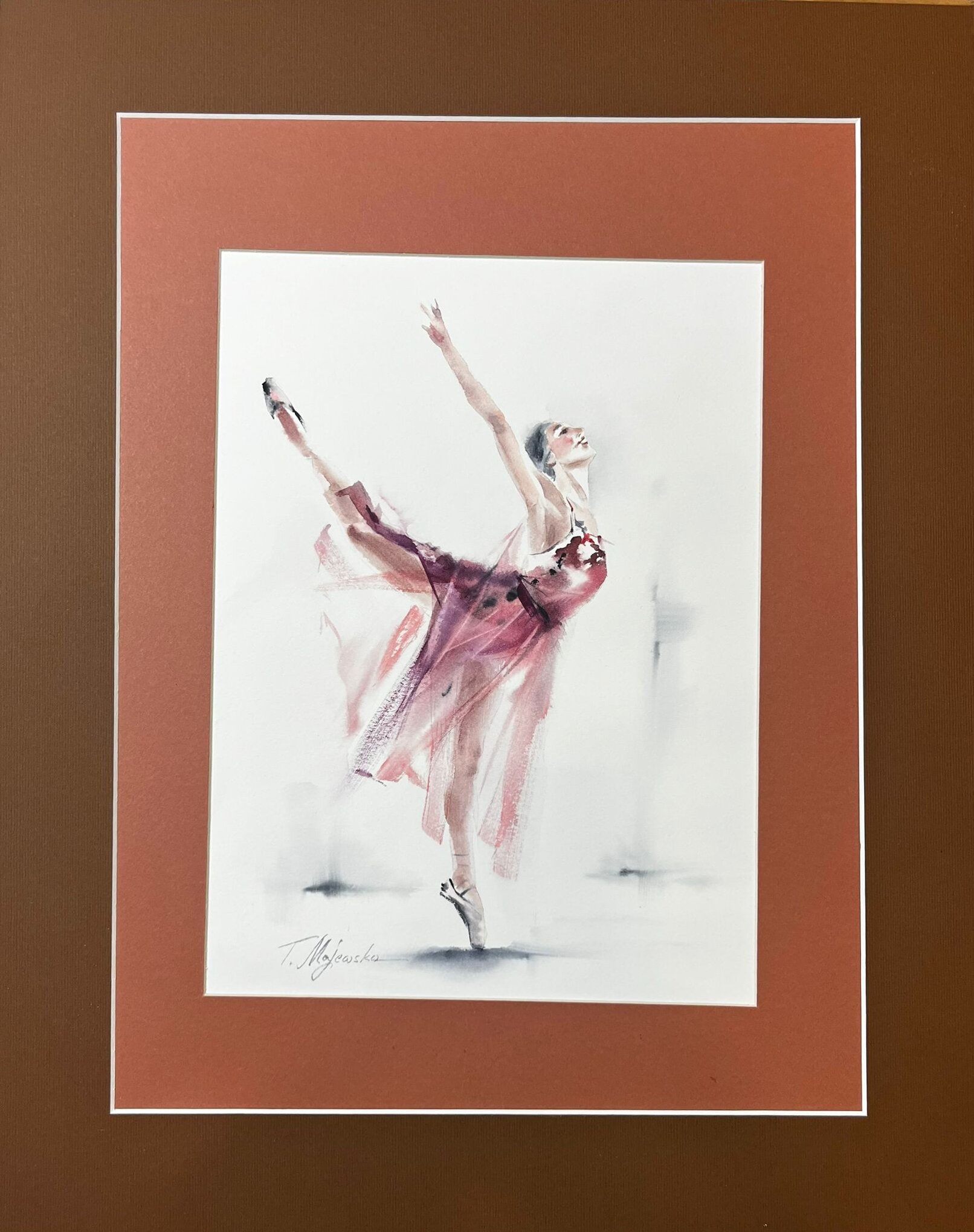 TATIANA MAJEWSKA 'Ballerina 6', akwarela, papier, A3