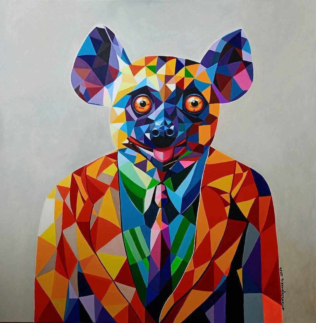 SYLWIA MŁODZIEJEWSKA 'Wtorek', akryl, płótno, 100x100cm