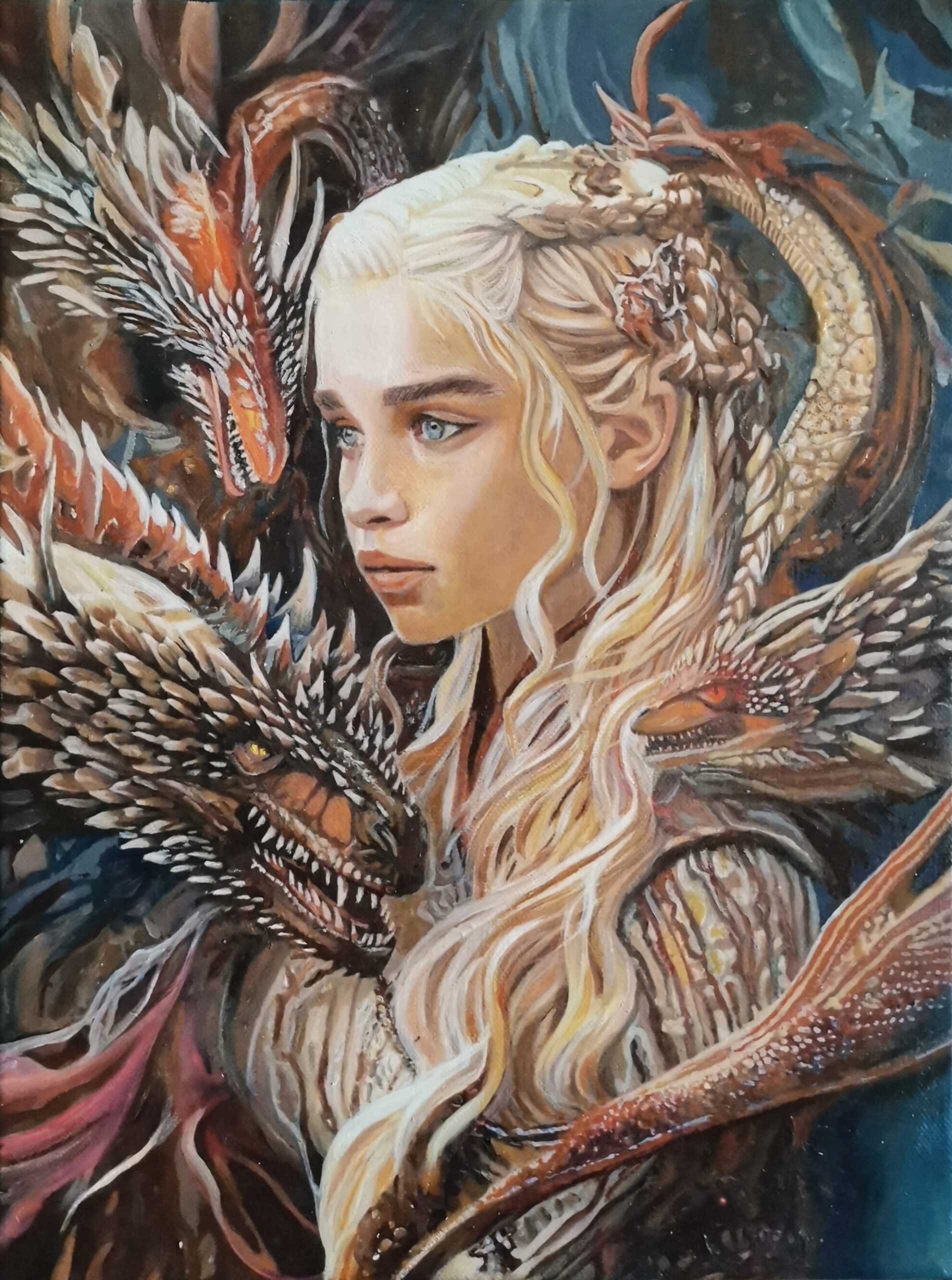 PIOTR PIECKO 'Daenerys' olej, płótno, 40x30cm