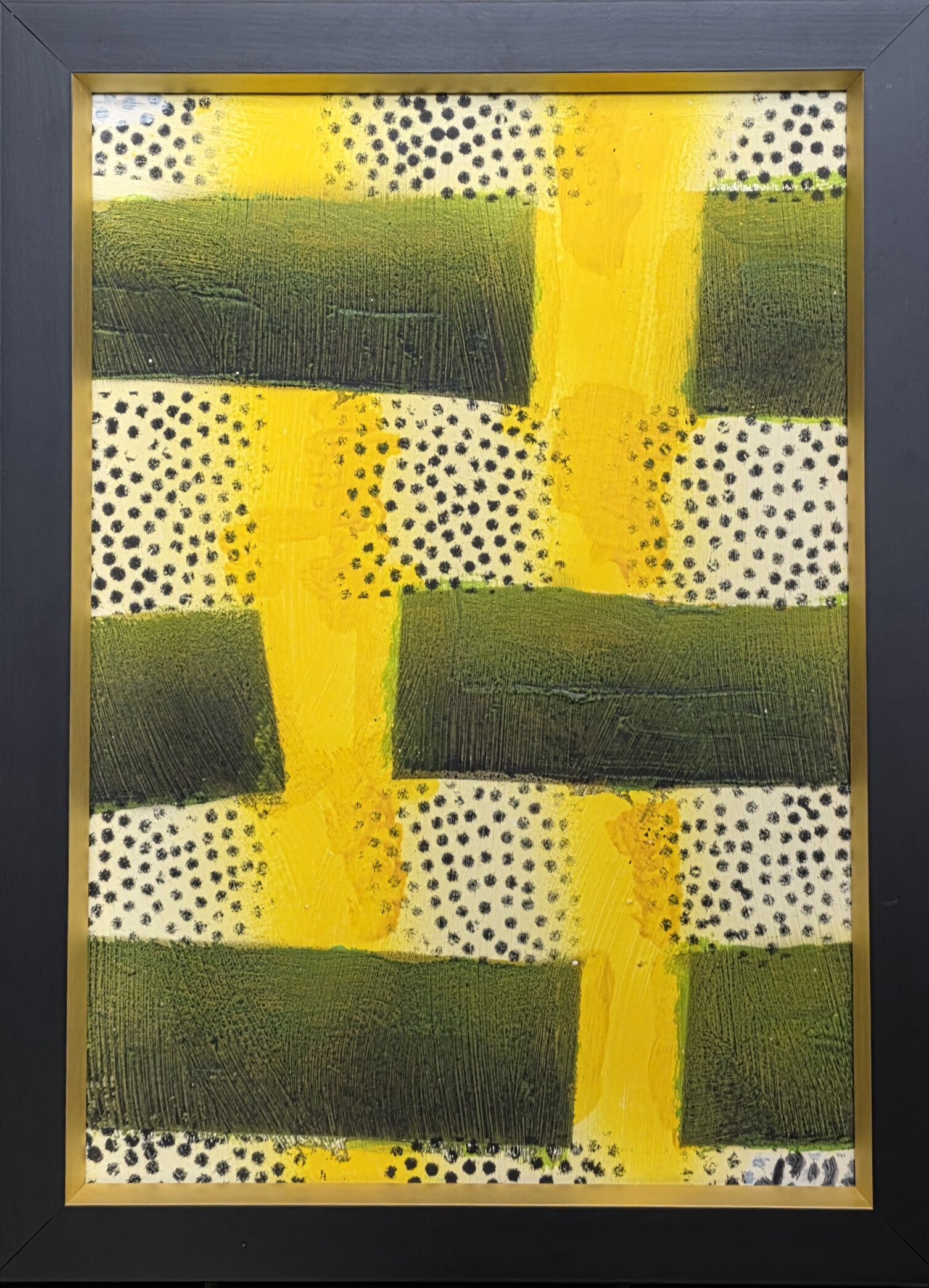 PIOTR MŁODOŻENIEC 'Kompozycja Abstrakcyjna', akryl, papier 50x35cm