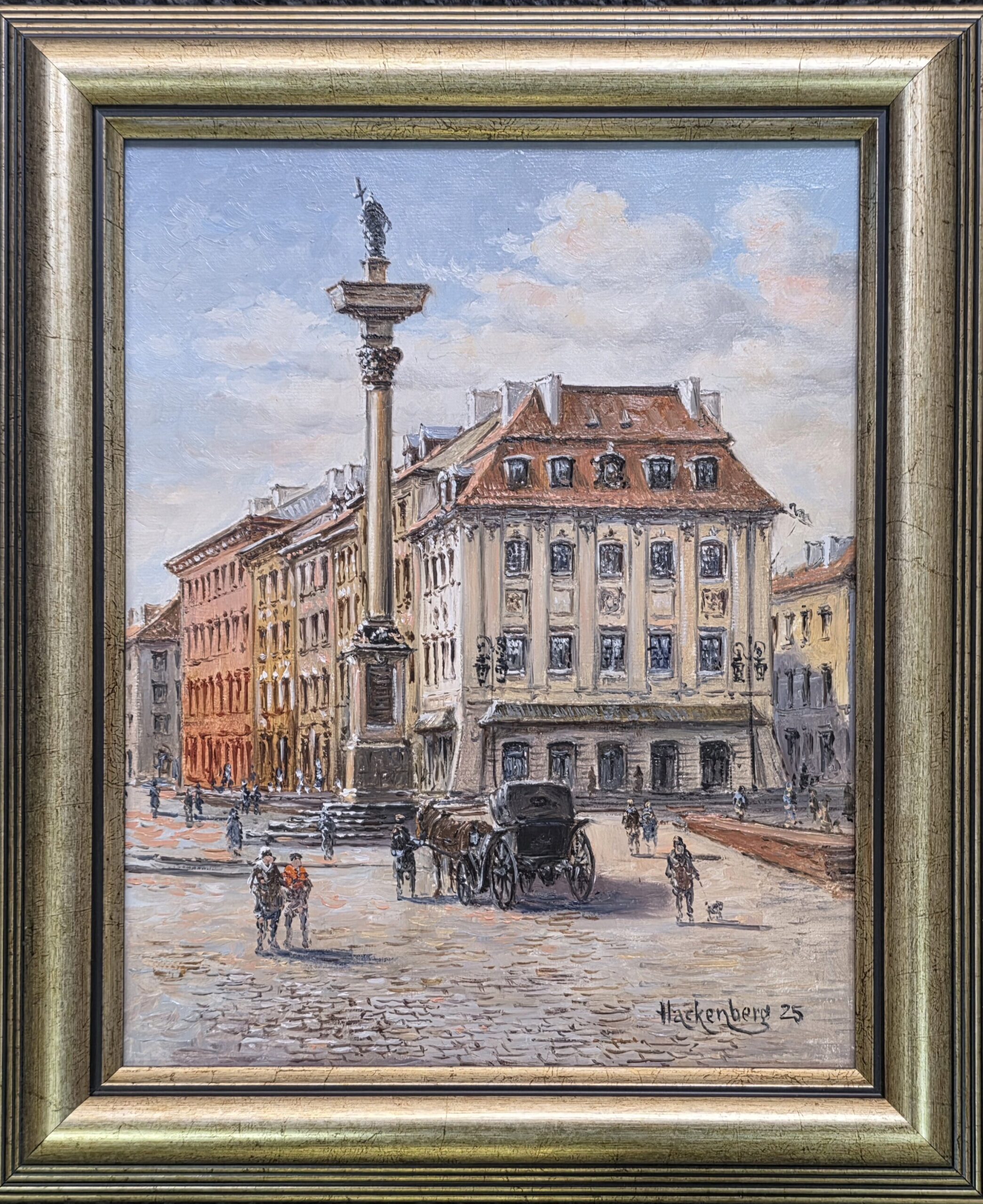 WITOLD HACKENBERG 'Warszawa', olej, płótno, 30x24cm