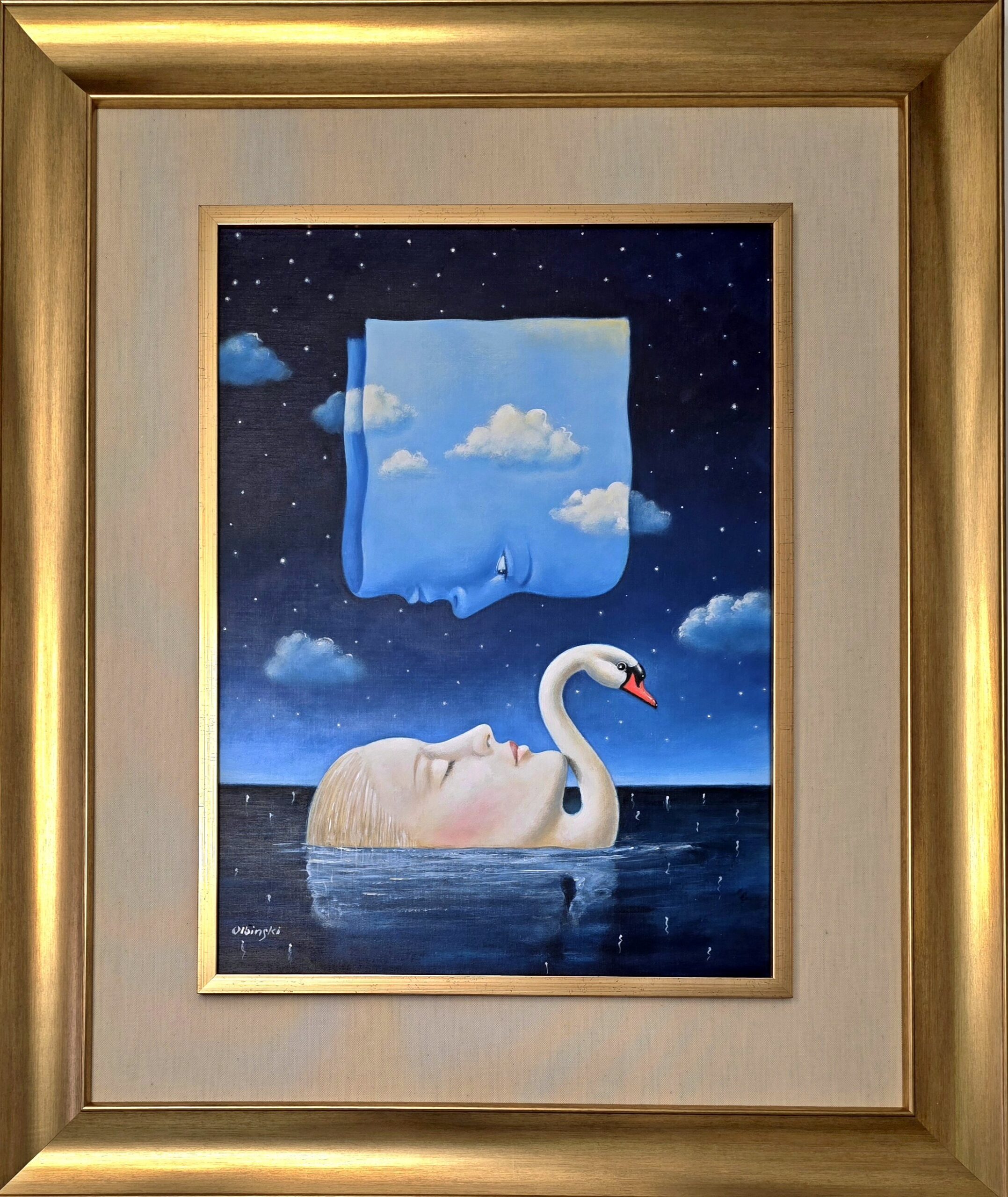 RAFAŁ OLBIŃSKI 'Forgotten Dream' olej, akryl, płótno, 58x43cm