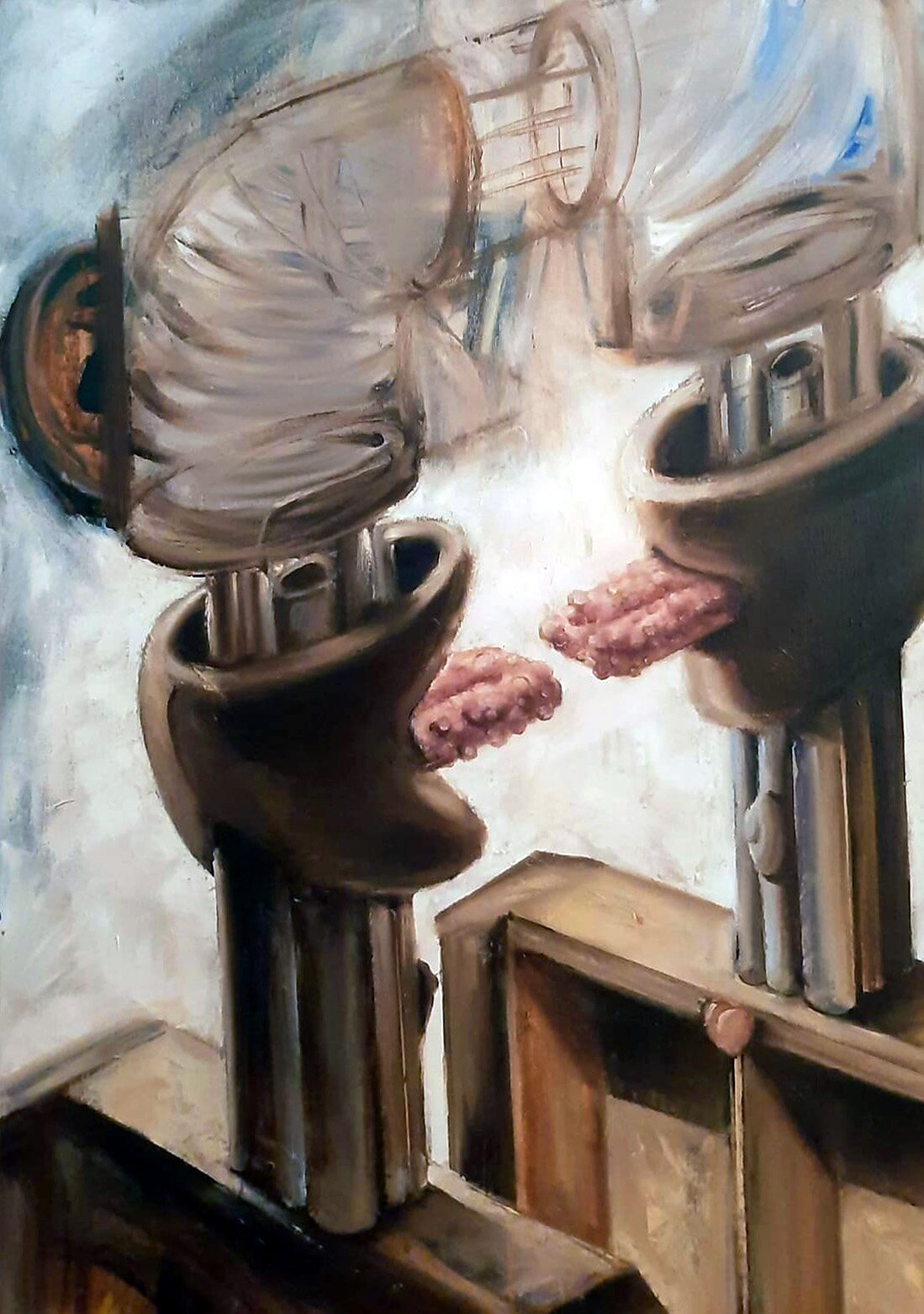 TYMOTEUSZ TRYNZO 'Pryszczaty język', olej na płótnie, 70x50cm