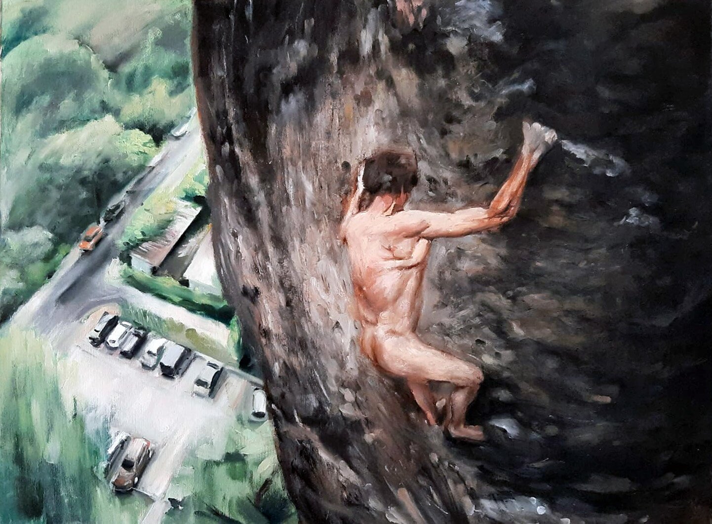 TYMOTEUSZ TRYNZO 'Trud', olej na płótnie, 60x80cm