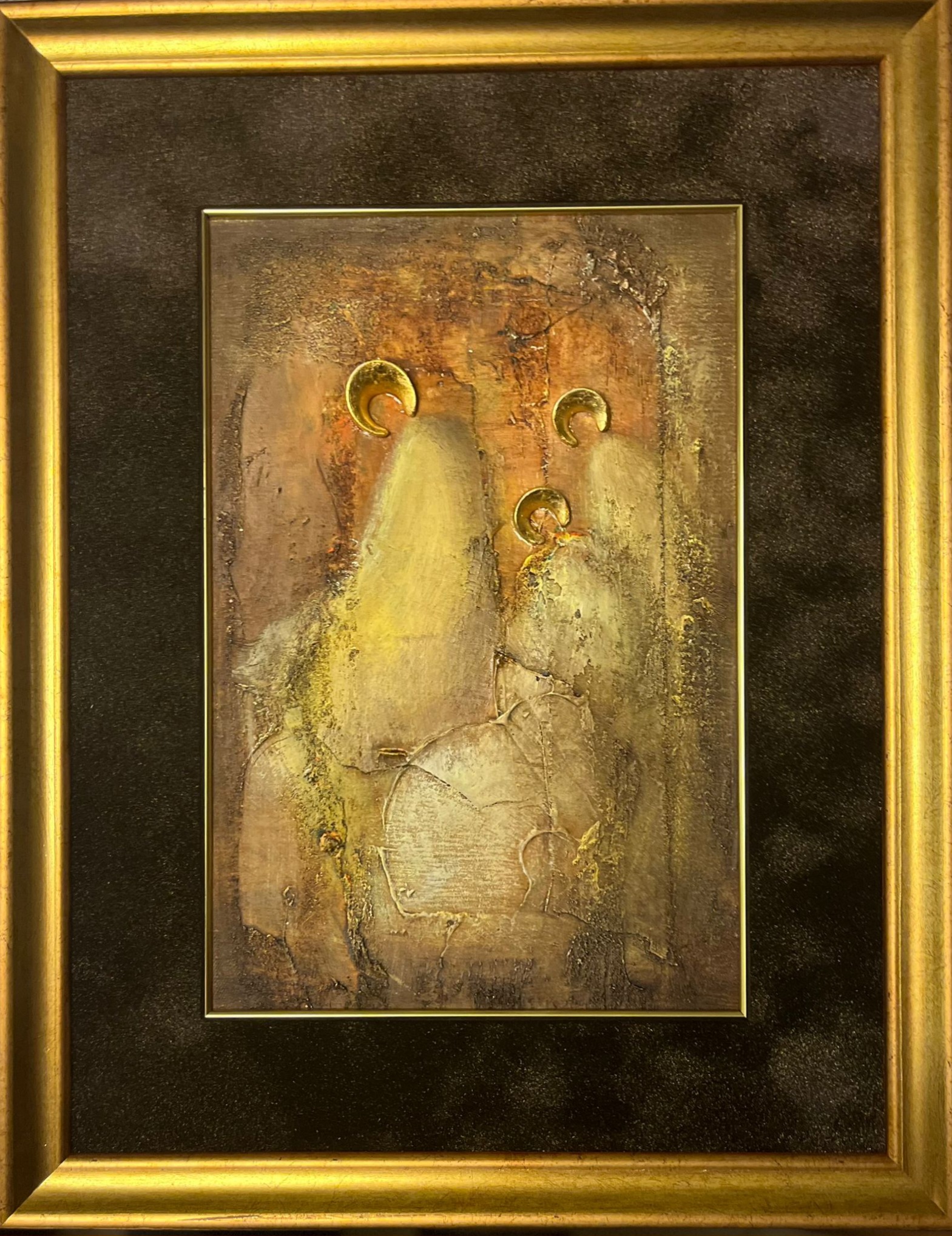 MAŁGORZATA DAWIDIUK 'Ikona Światło VII', 2025, technika własna, płótno, 30x20cm