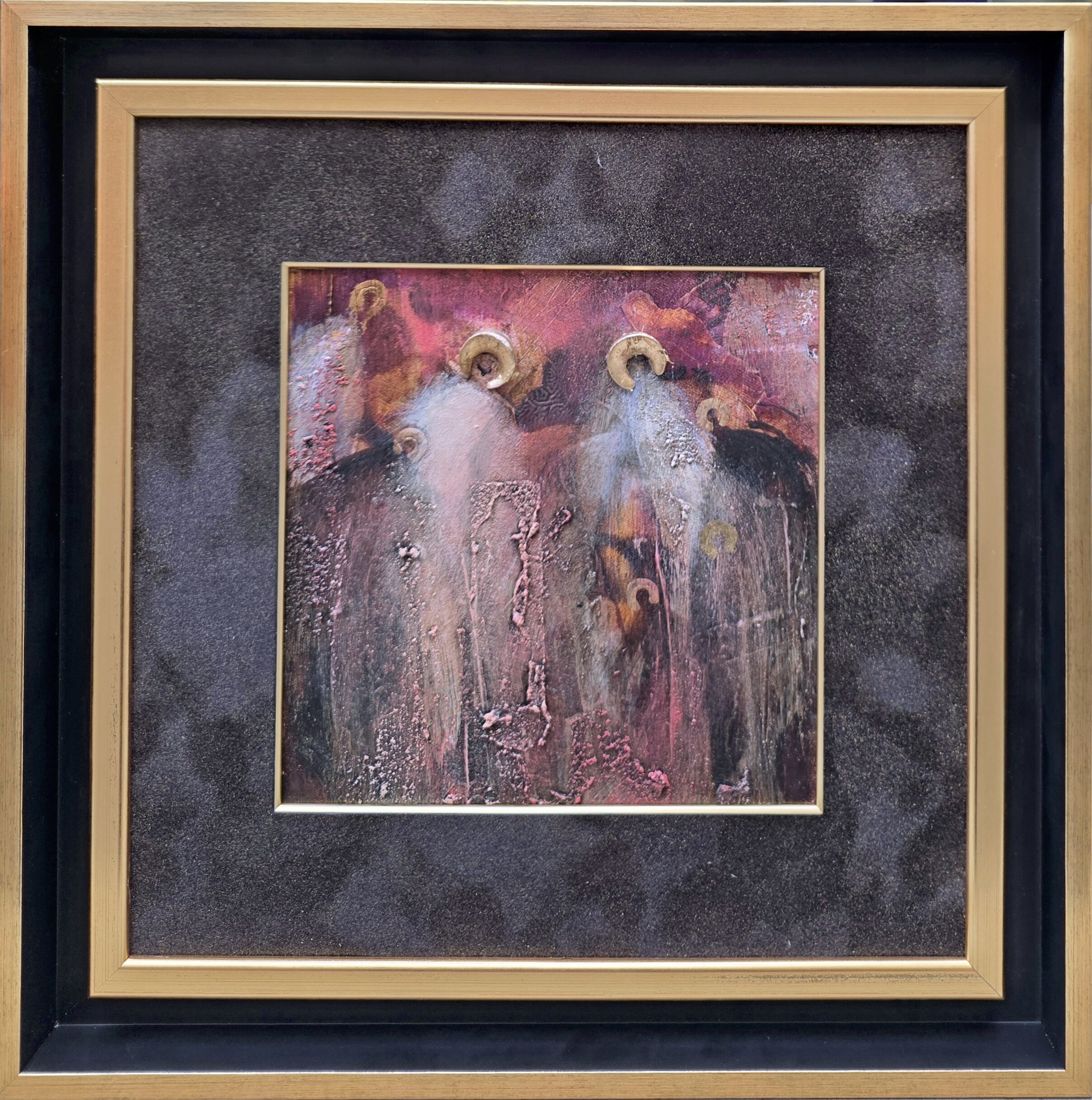 MAŁGORZATA DAWIDIUK 'Ikona Światło I', 2025, technika własna, olej, płótno, 20x20cm