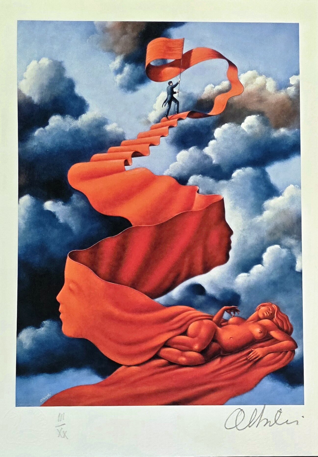 RAFAŁ OLBIŃSKI, 'Bez tytułu 1', inkografia, papier, 34,5x24,5cm