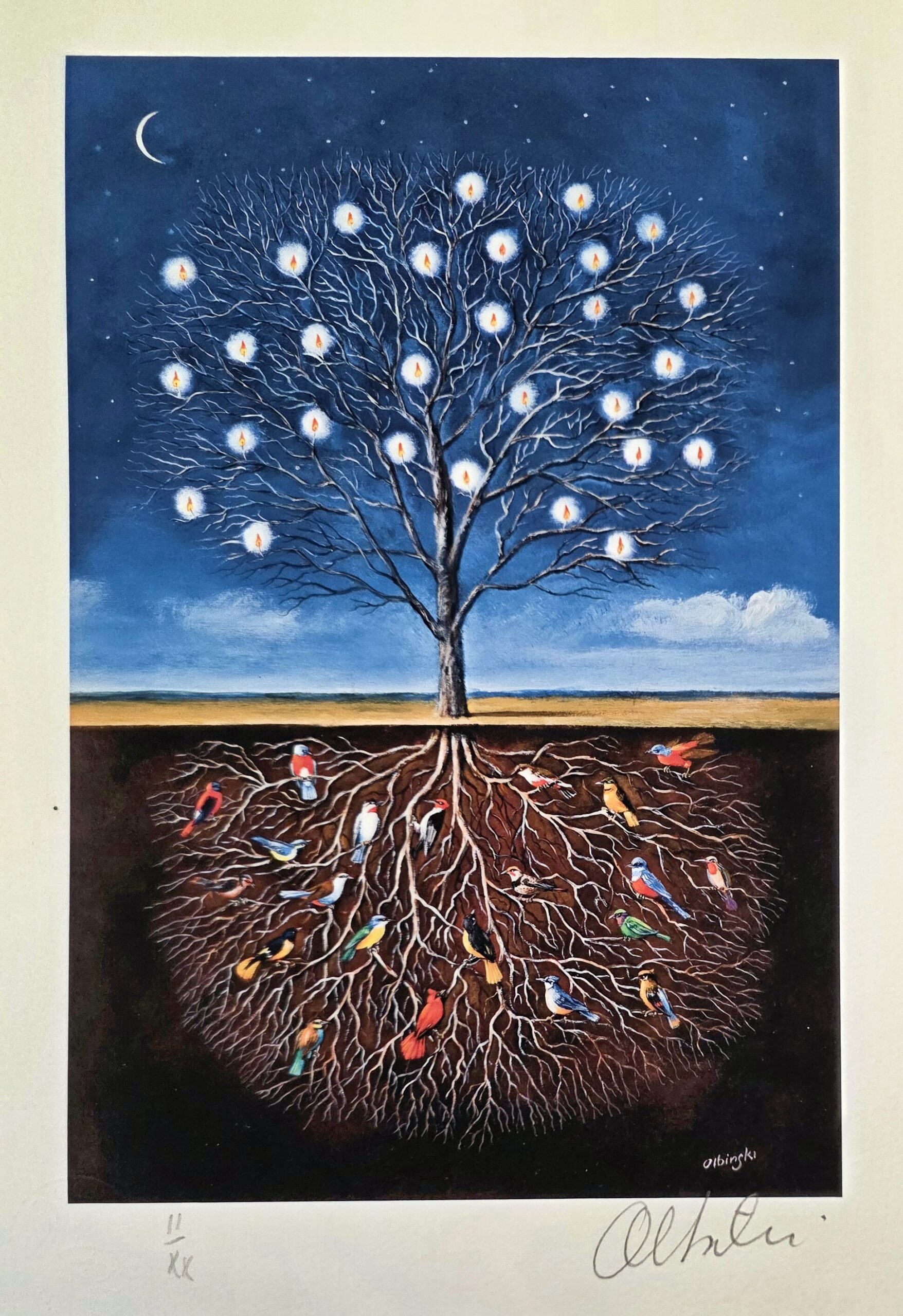 RAFAŁ OLBIŃSKI, 'Bez tytułu 2', inkografia, papier, 34,5x24,5cm