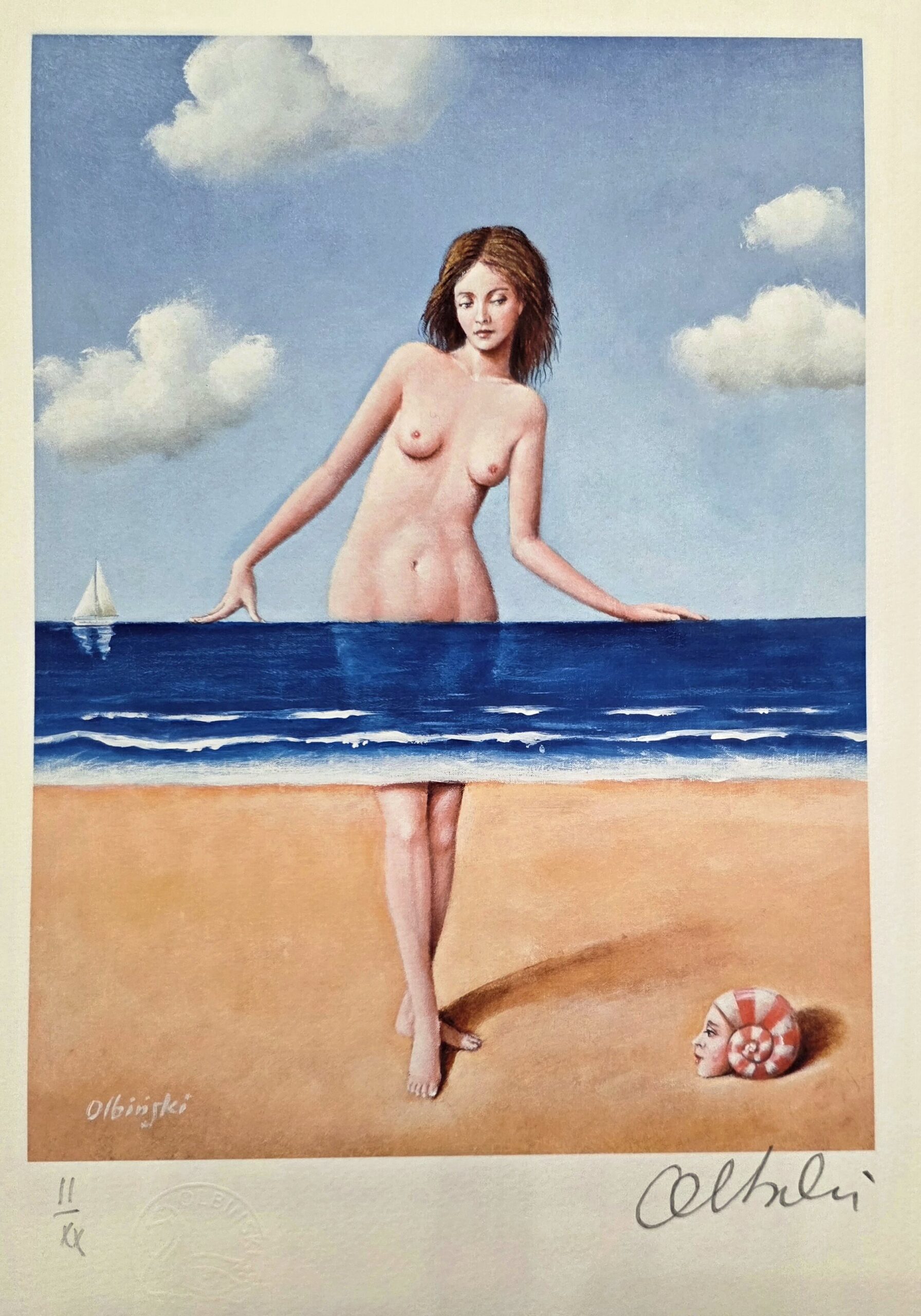 RAFAŁ OLBIŃSKI, 'Bez tytułu 3', inkografia, papier, 34,5x24,5cm