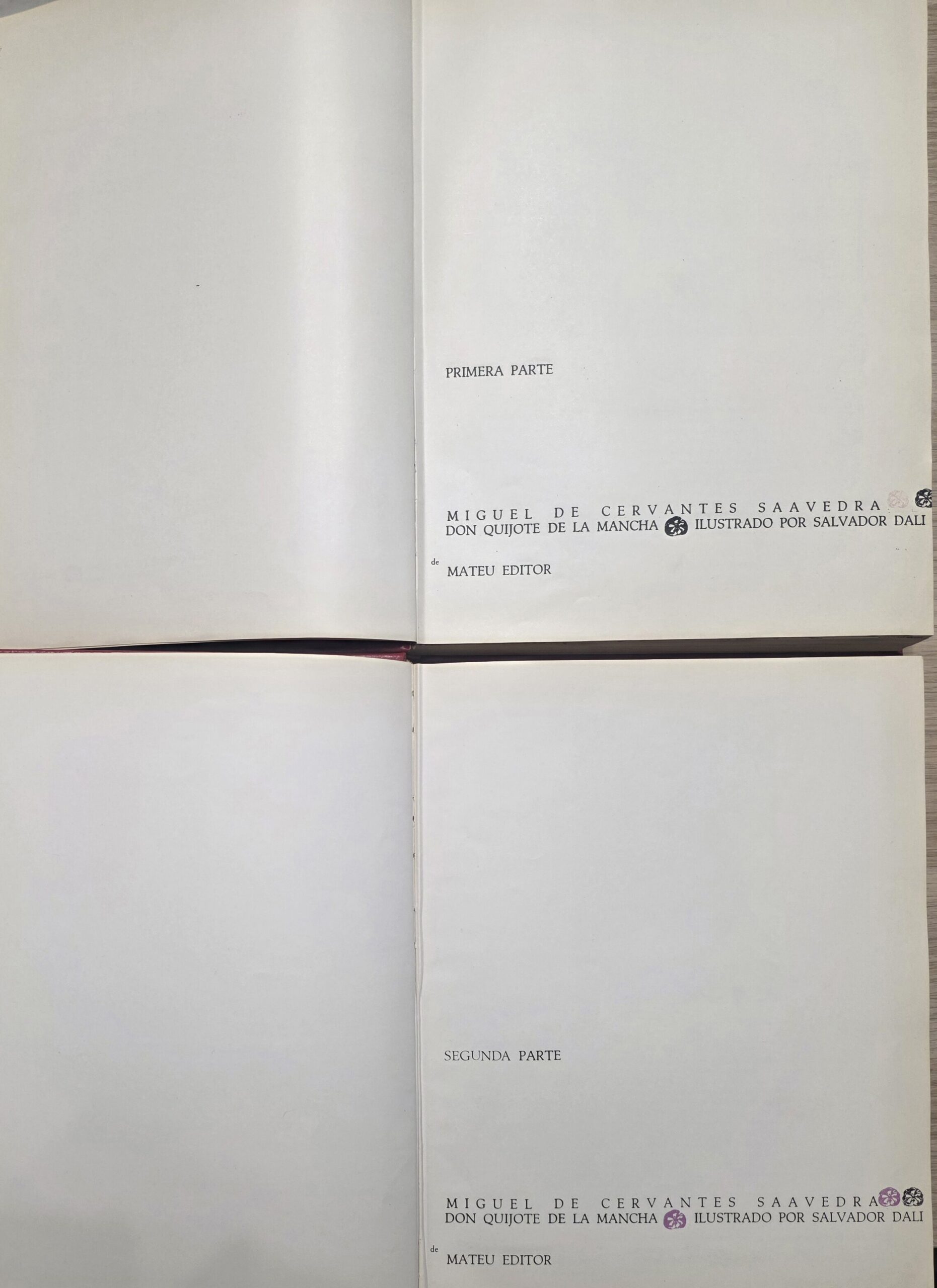 SALVADOR DALI 'DON QUIJOTE: 2 TOMY - 1965' Miguel de Cervantes TOM I: 460 str. TOM II: 465 str. - obrazek 6