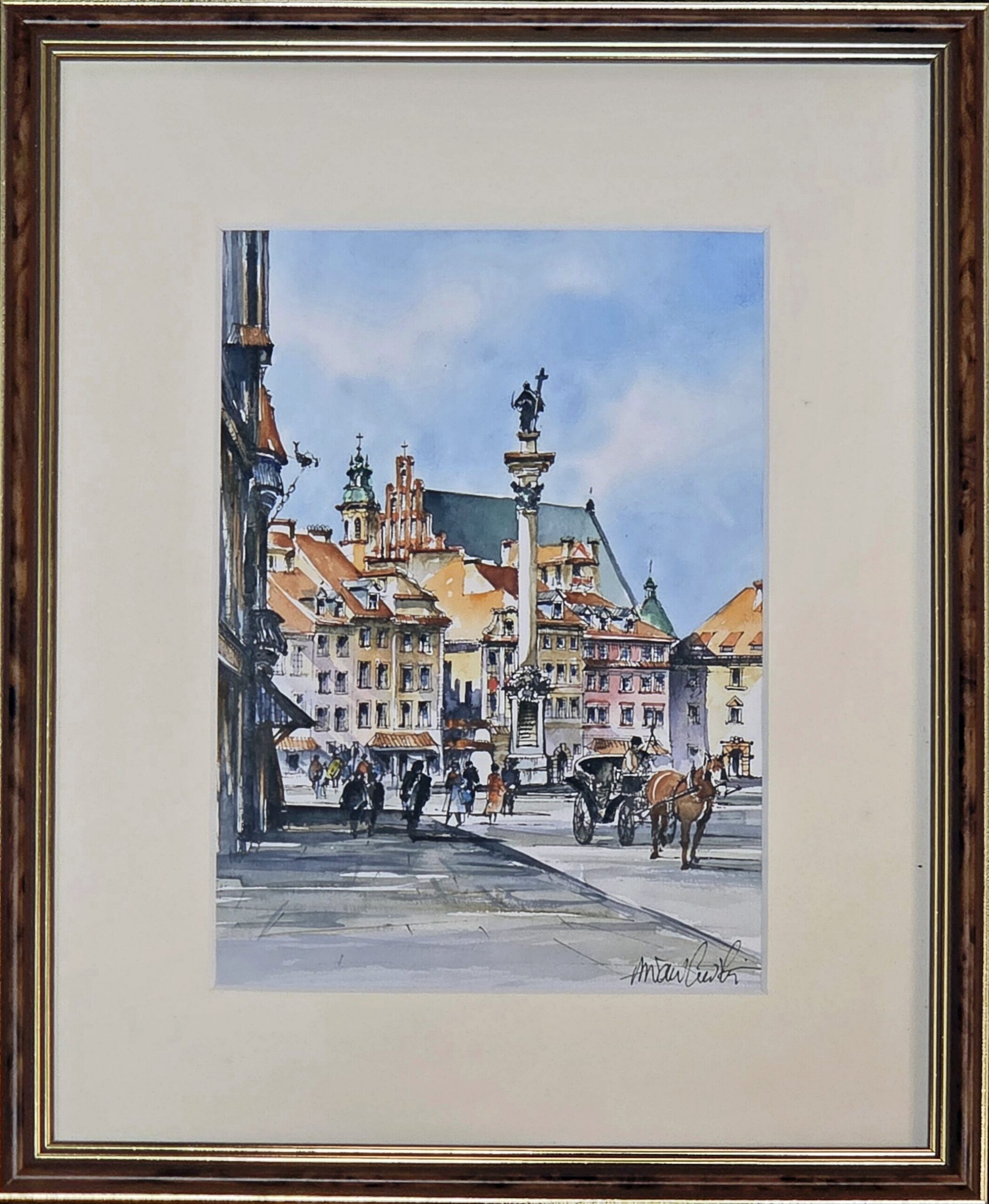 ANDRZEJ WASILEWSKI 'Warszawa' akwarela, papier 20,5x14,5cm