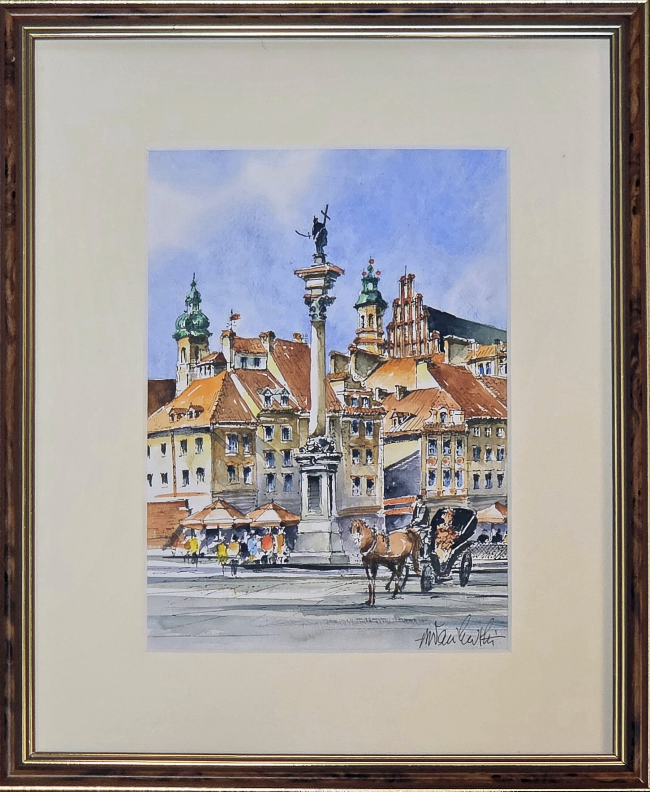 ANDRZEJ WASILEWSKI 'Warszawa' akwarela, papier 20,5x14,5cm