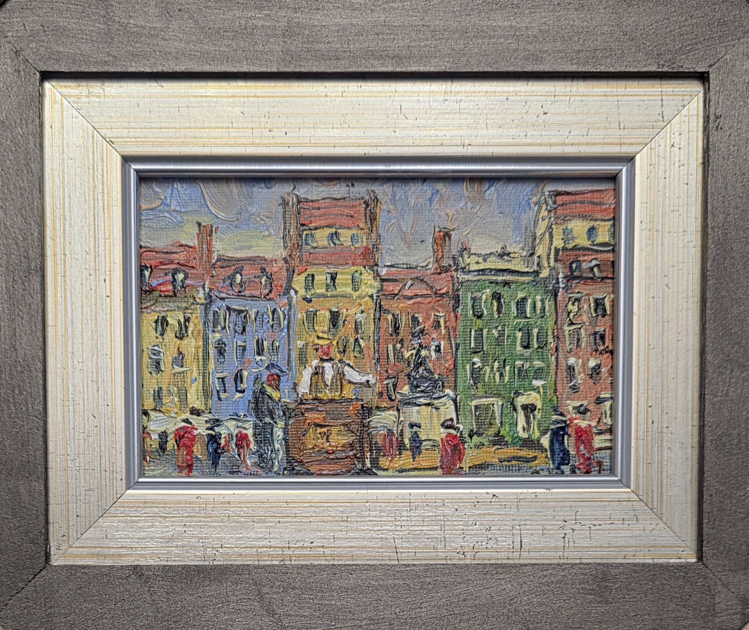 H. ZBIGNIEW WOLFF 'Warszawa Stare Miasto', olej, płótno, 10x15cm