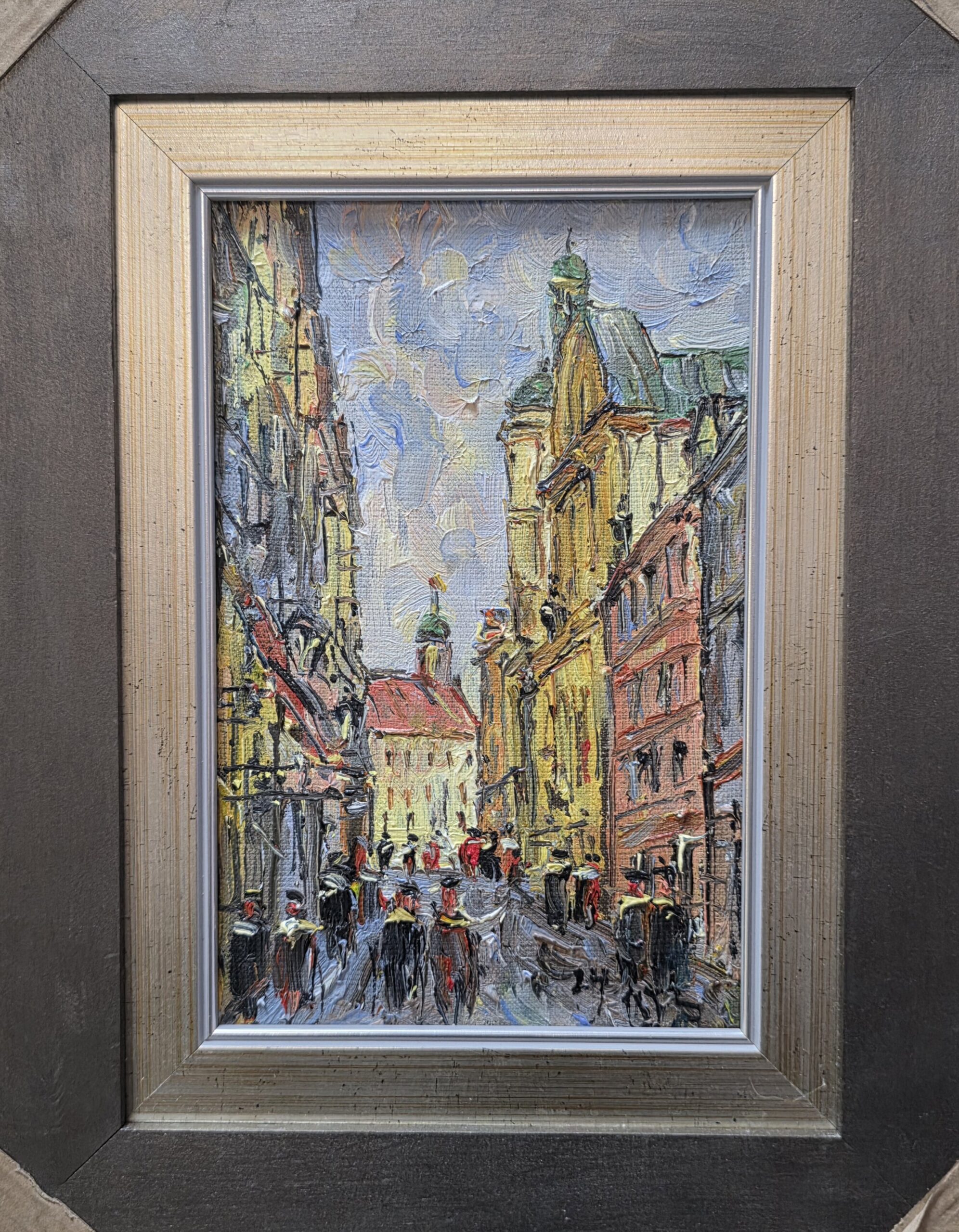 H. ZBIGNIEW WOLFF 'Warszawa Stare Miasto', olej, płótno, 23x19cm