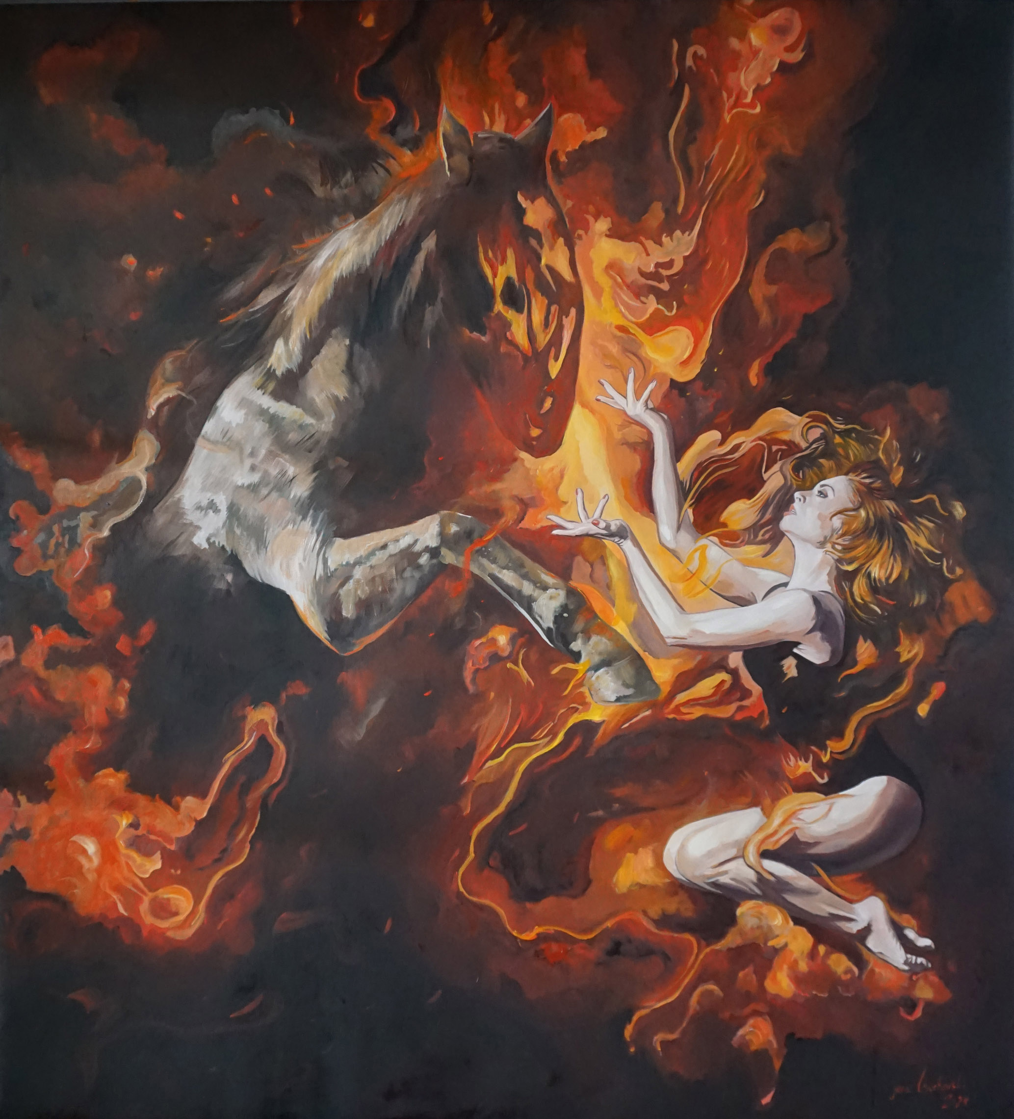 JANUSZ ORZECHOWSKI 'Craze', olej, płótno, 110x100cm