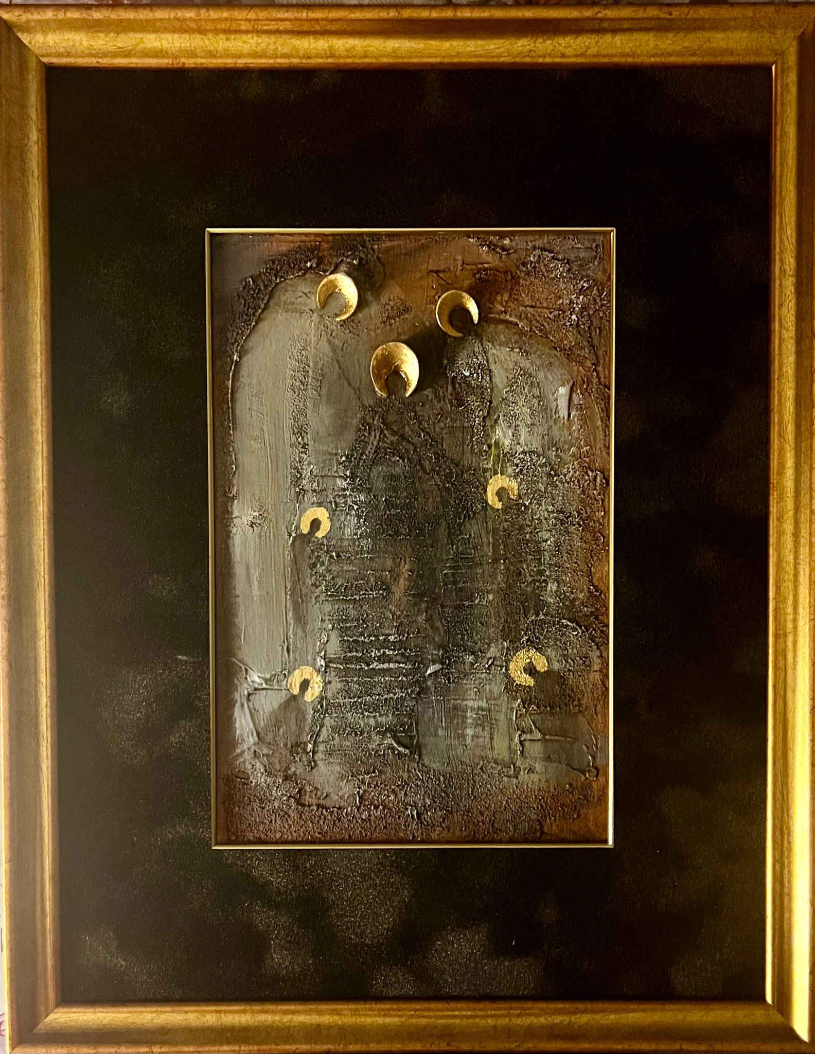 MAŁGORZATA DAWIDIUK 'Ikona Światło VII', 2025, technika własna, płótno, 30x20cm