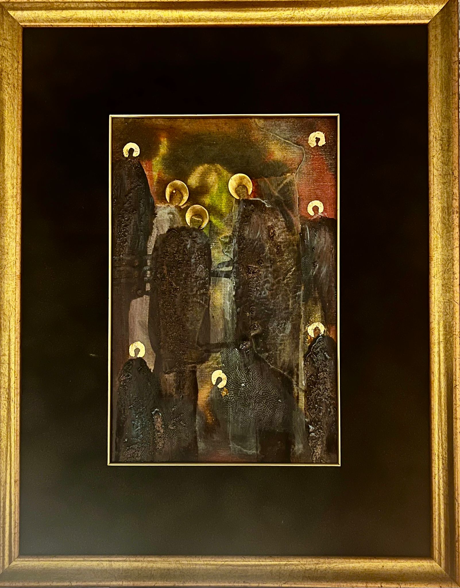 MAŁGORZATA DAWIDIUK 'Ikona Światło XI', 2025, technika własna, płótno, 30x20cm