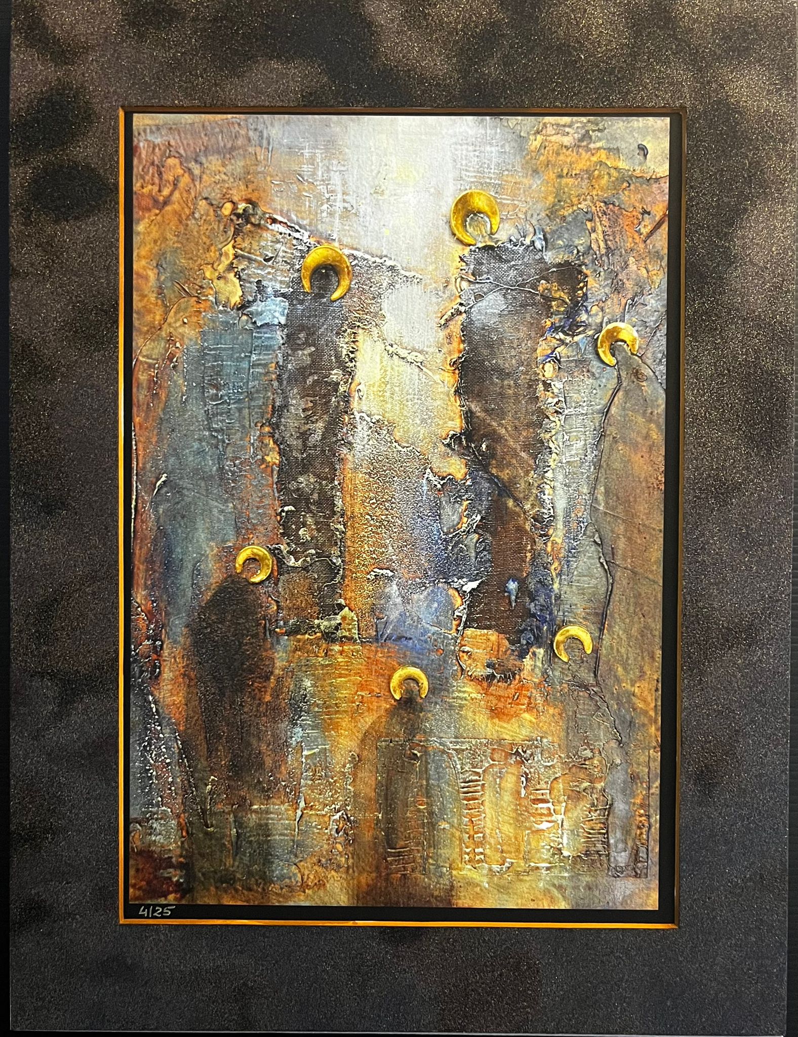 MAŁGORZATA DAWIDIUK 'Ikona Światło G', inkografia, papier, 30x20cm