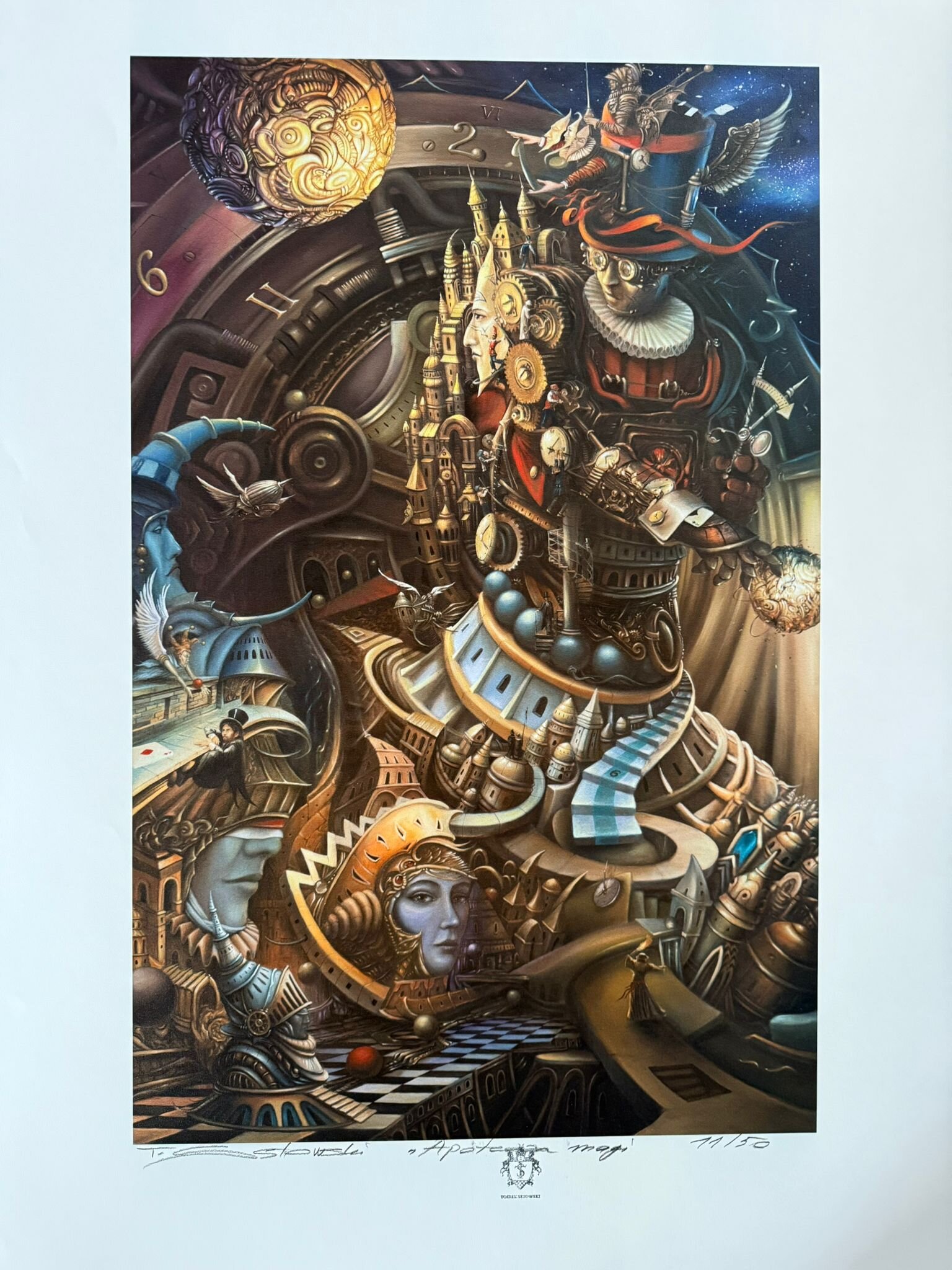 TOMASZ SĘTOWSKI 'Androidalny Mag' inkografia, papier 70x50cm