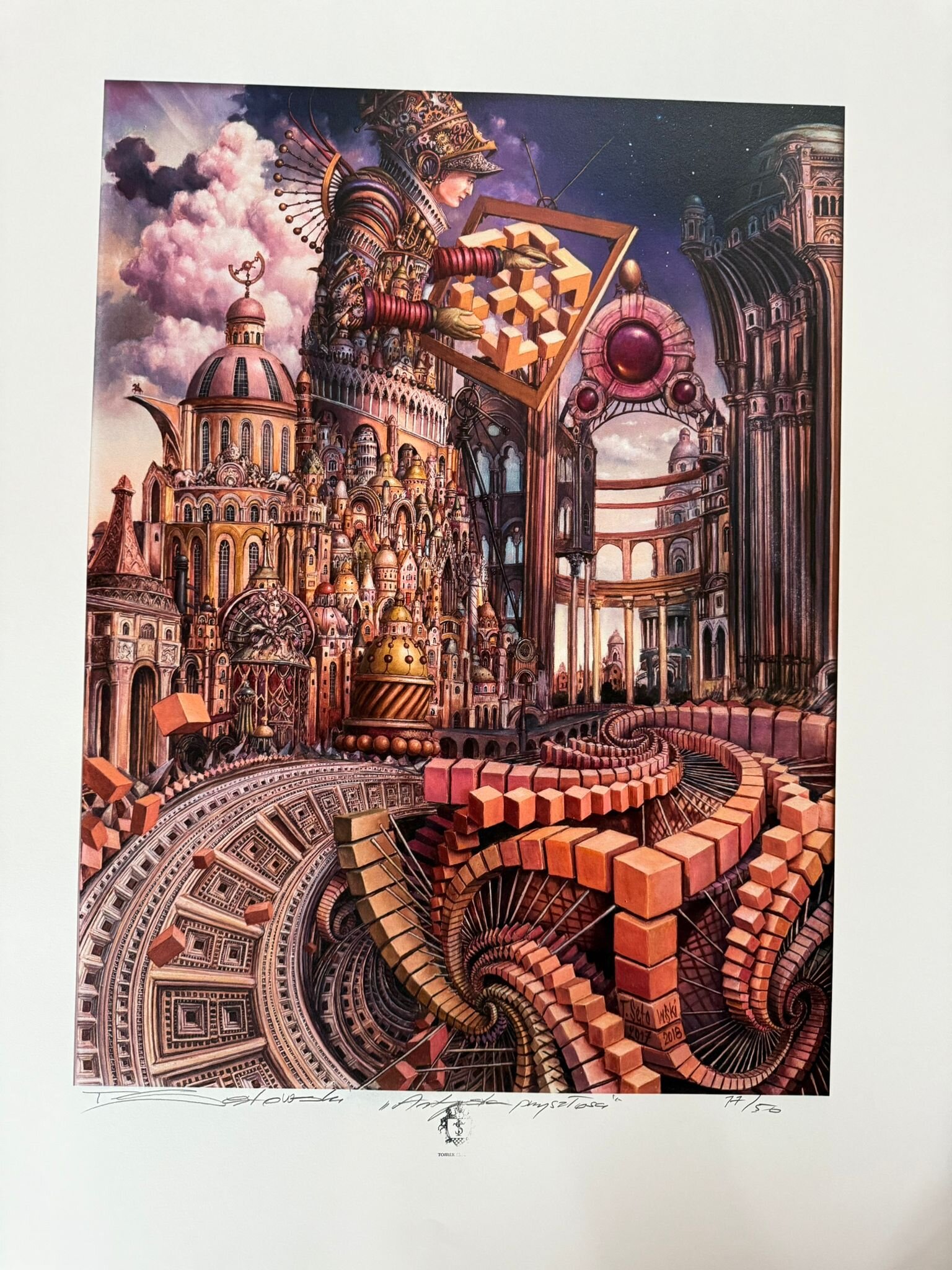 TOMASZ SĘTOWSKI 'Artysta przyszłości' inkografia, papier 70x50cm