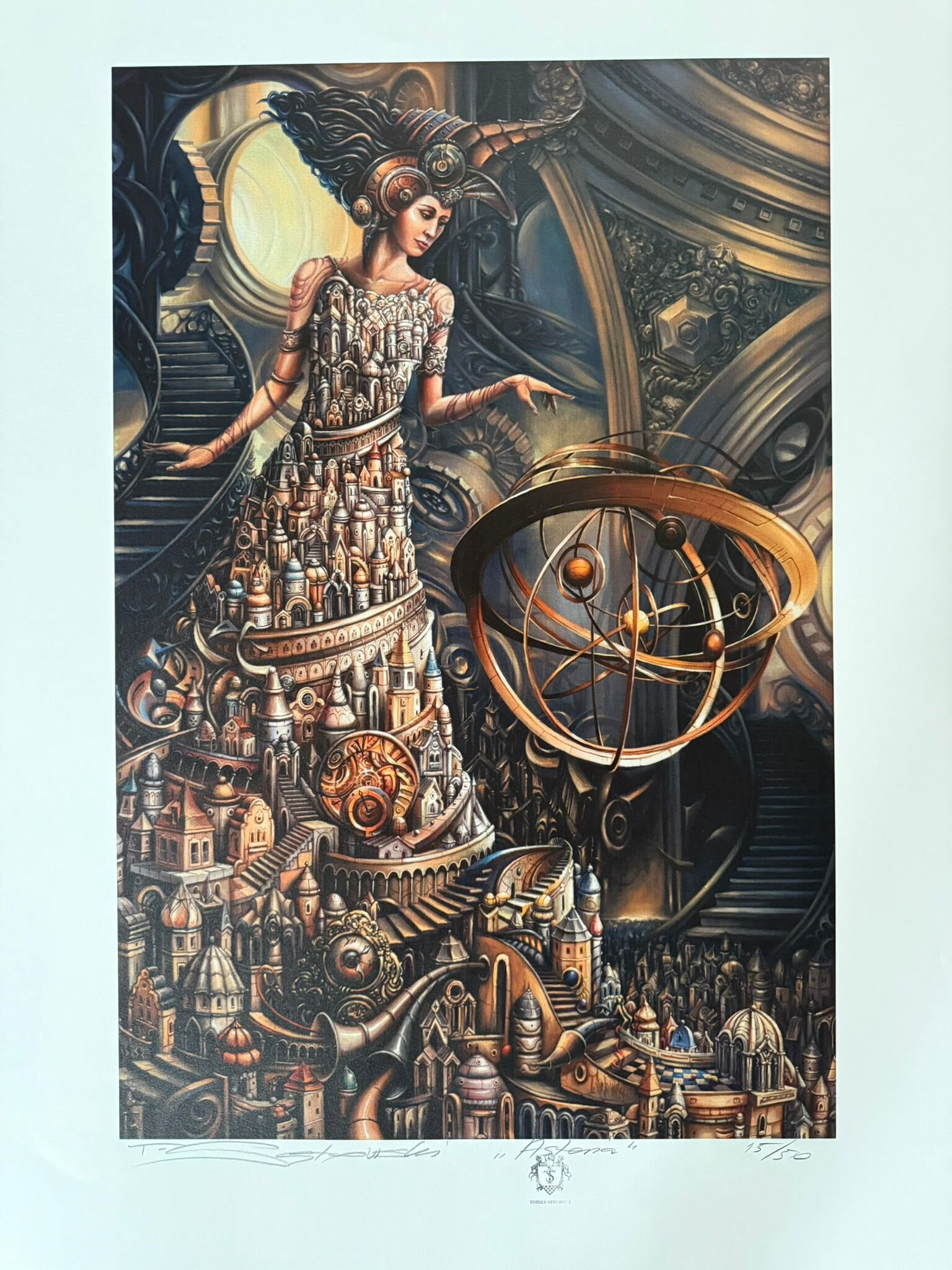 TOMASZ SĘTOWSKI 'Asteria' inkografia, papier 70x50cm