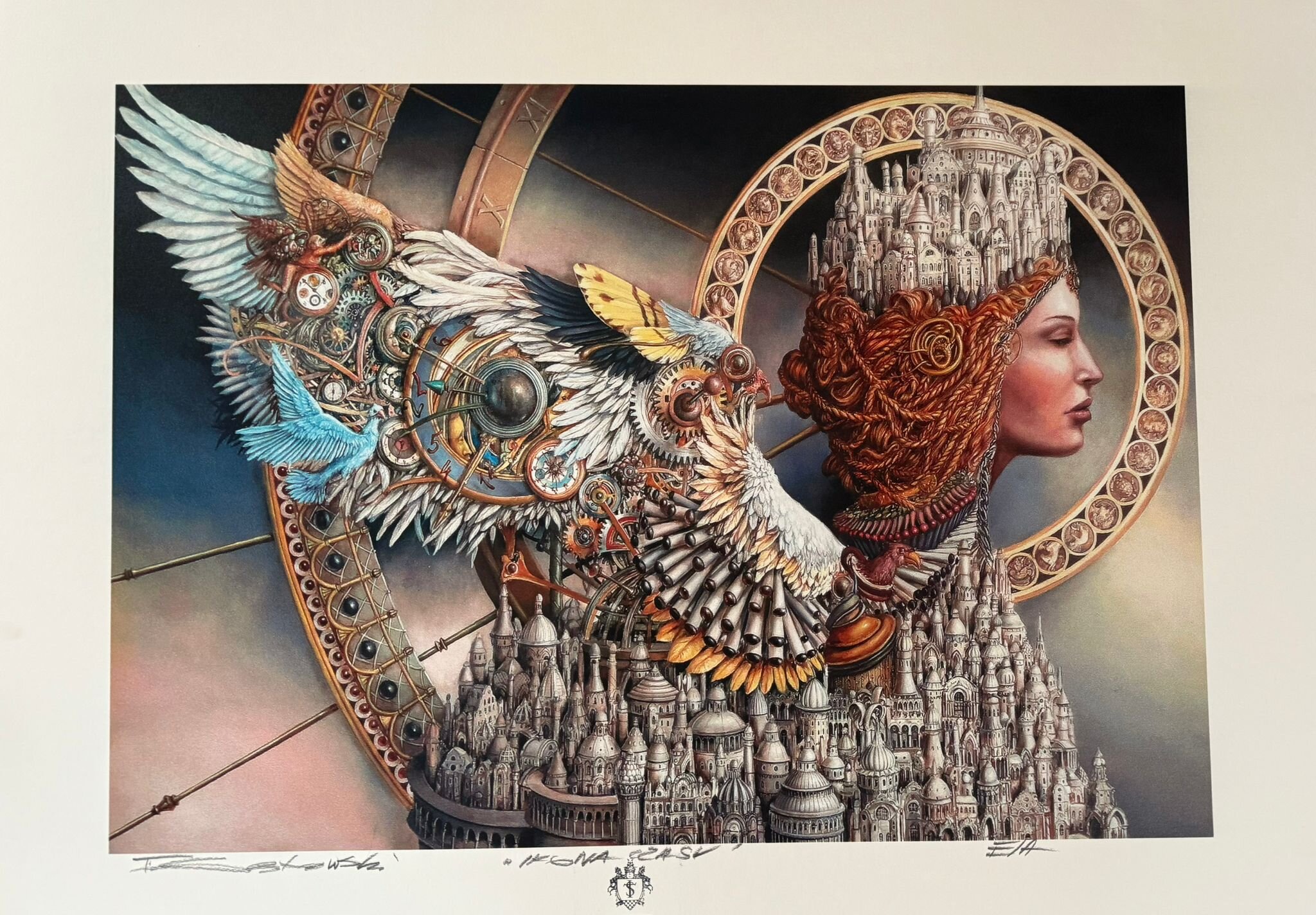 TOMASZ SĘTOWSKI 'Ikona czasu' inkografia, papier 50x70cm