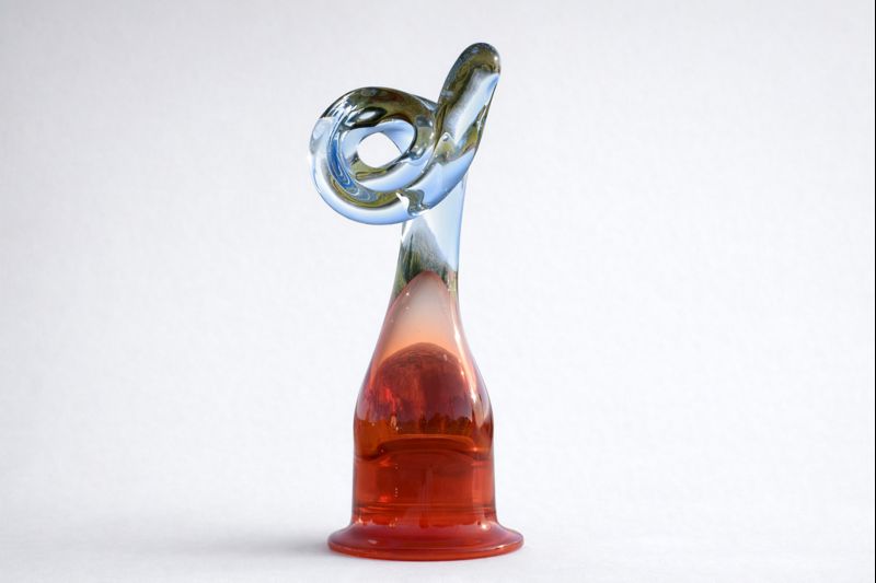 JAN SIEDLECKI 'TEST', szkło ozdobne, 38,5x16,5cm