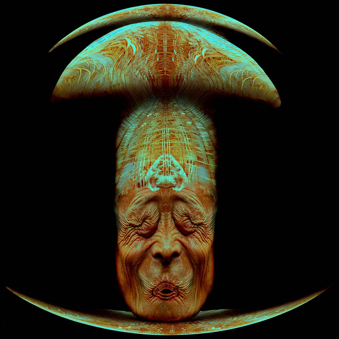 ZDZISŁAW BEKSIŃSKI 'Bez tytułu' grafika komputerowa, płyta 70x70cm