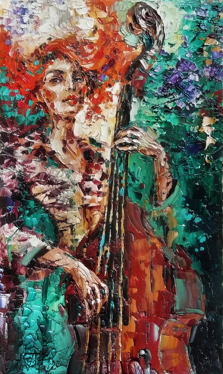 KRYSTYNA RÓŻ-PASEK 'Nadzieja', olej, płótno 50x30cm