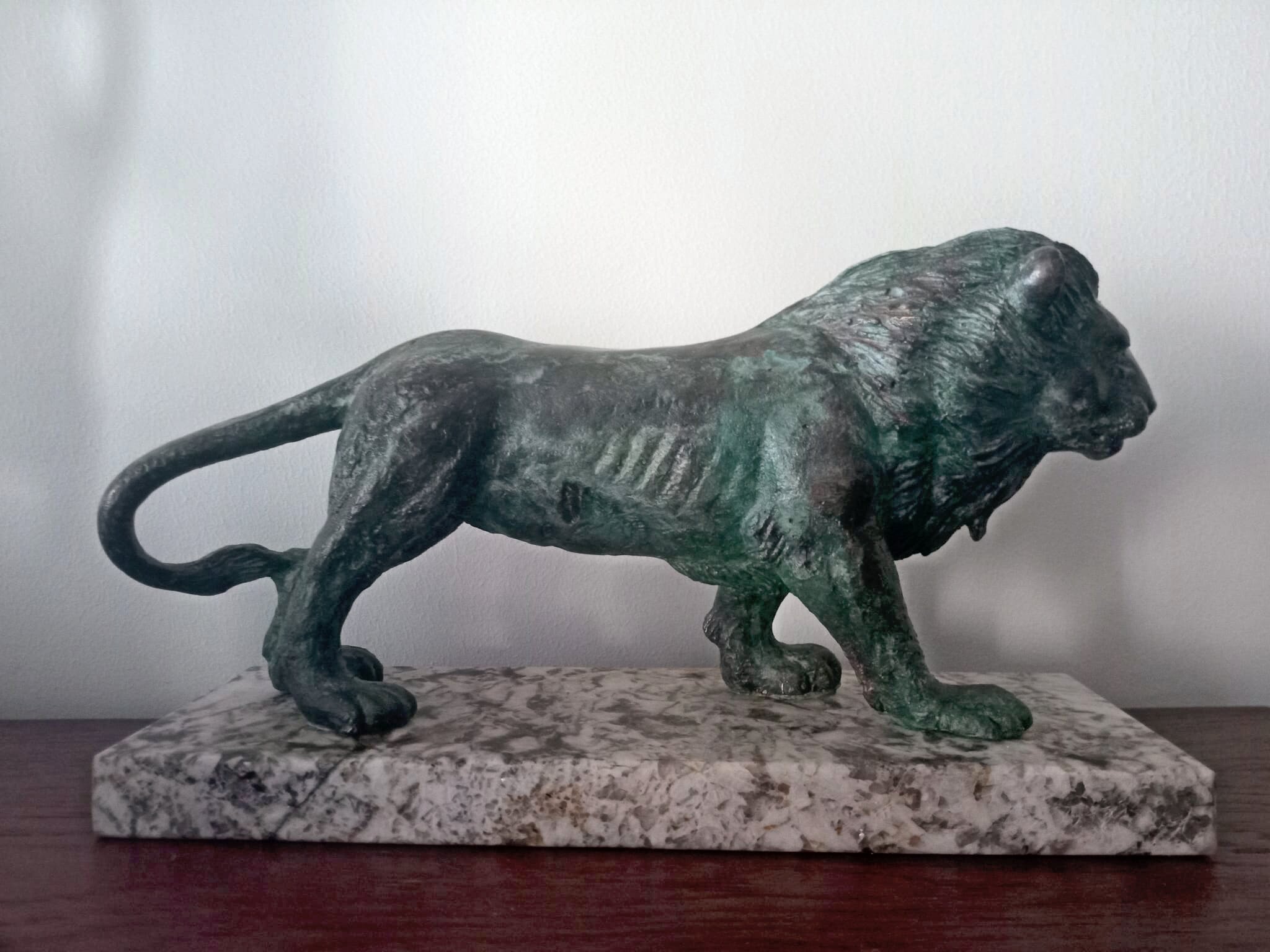 ZBIGNIEW BACHANEK 'Lew' mosiądz, 27x15cm