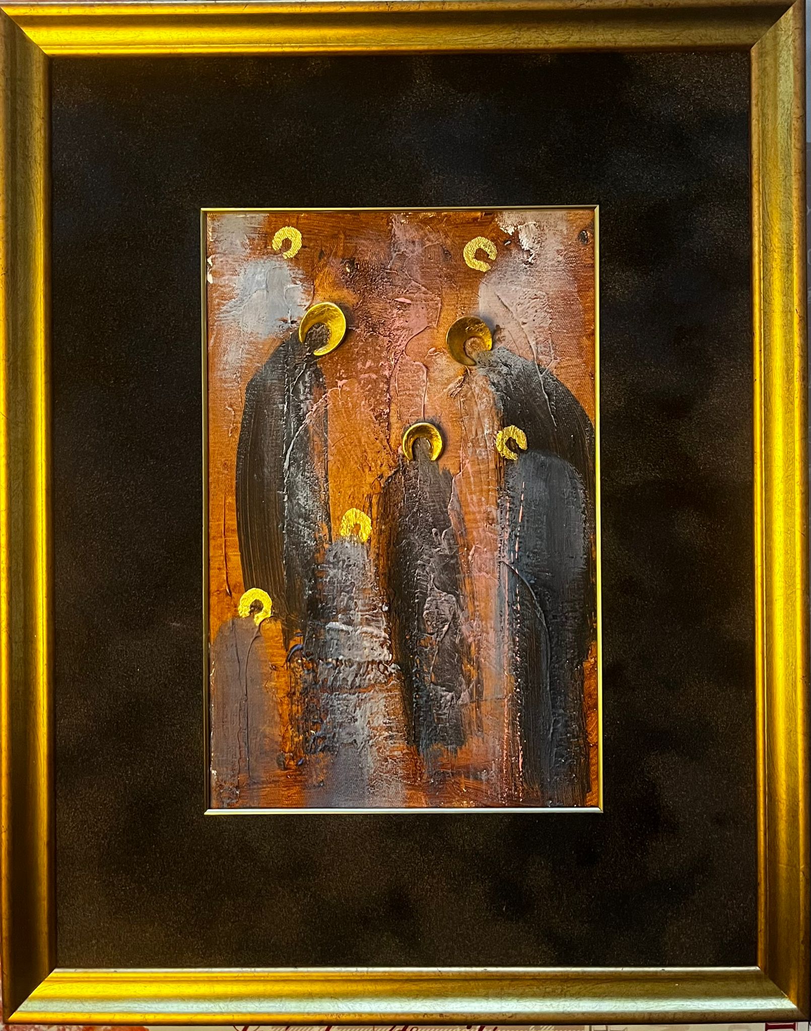MAŁGORZATA DAWIDIUK 'Ikona Światło XII', 2025, technika własna, płótno, 30x20cm