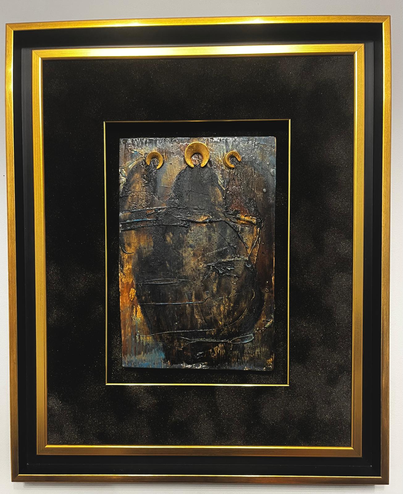 MAŁGORZATA DAWIDIUK 'Ikona Światło II' Stara Deska, 39x27cm